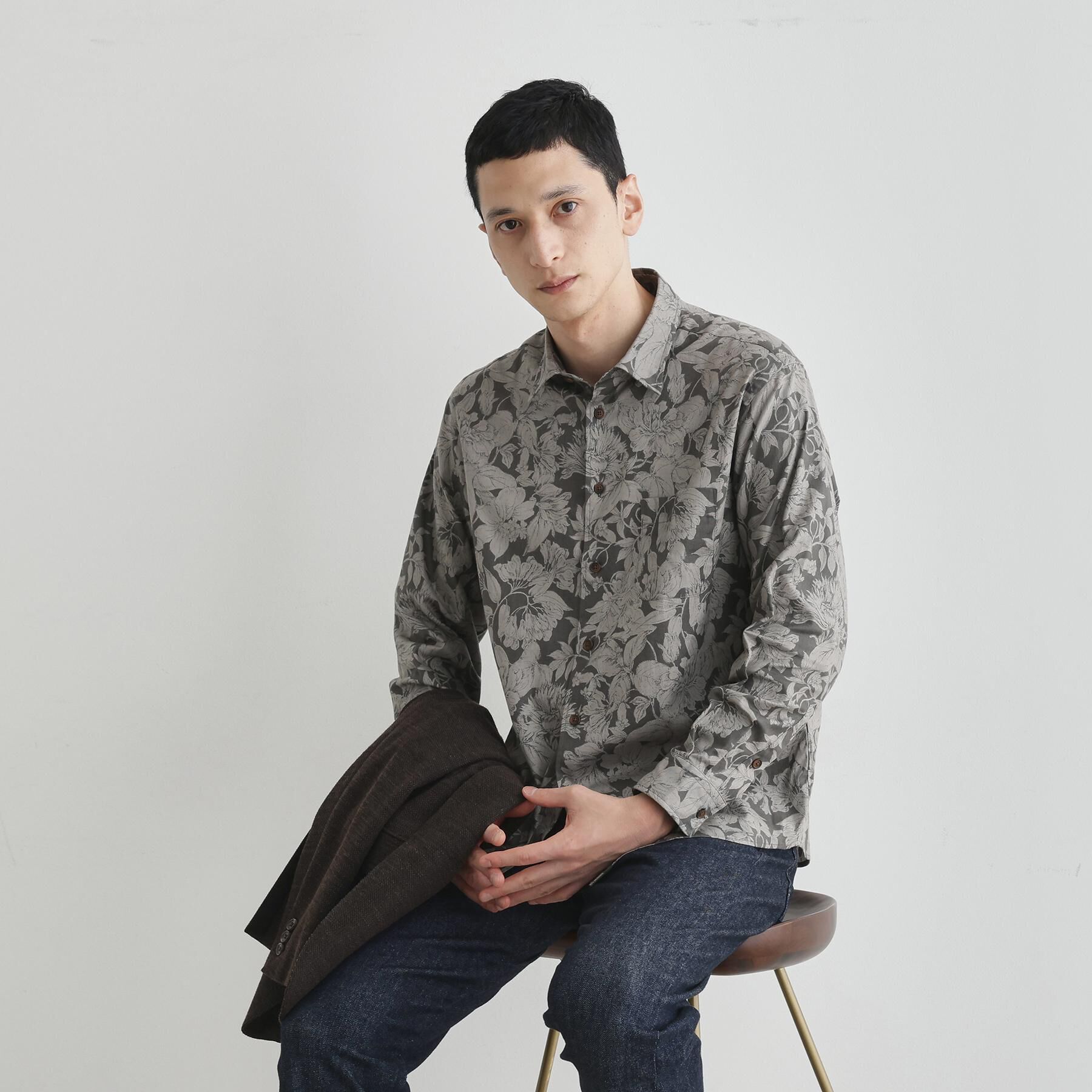 TAKEO KIKUCHI「【LIMITED】フラワープリント長袖シャツ」|シャツ・ブラウス|