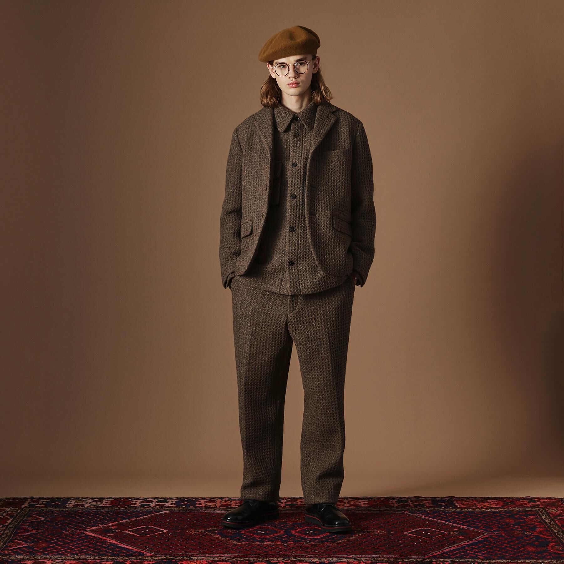 40CARATS&525「【Sサイズ～】ウール混ワッフルジャケット」|テーラードジャケット|