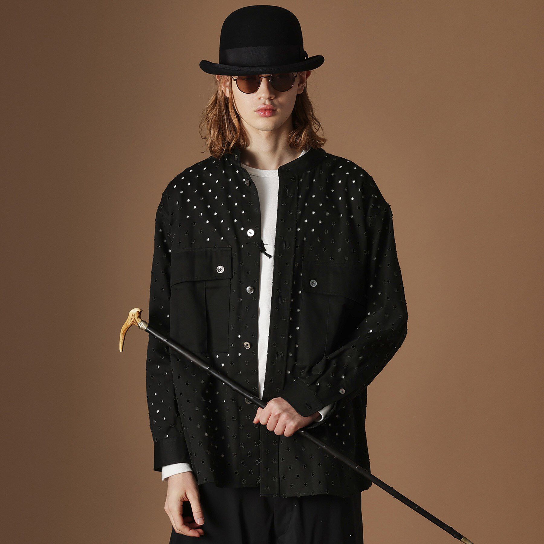 40CARATS&525「ツイルオパールオーバーシャツ」|シャツ・ブラウス|