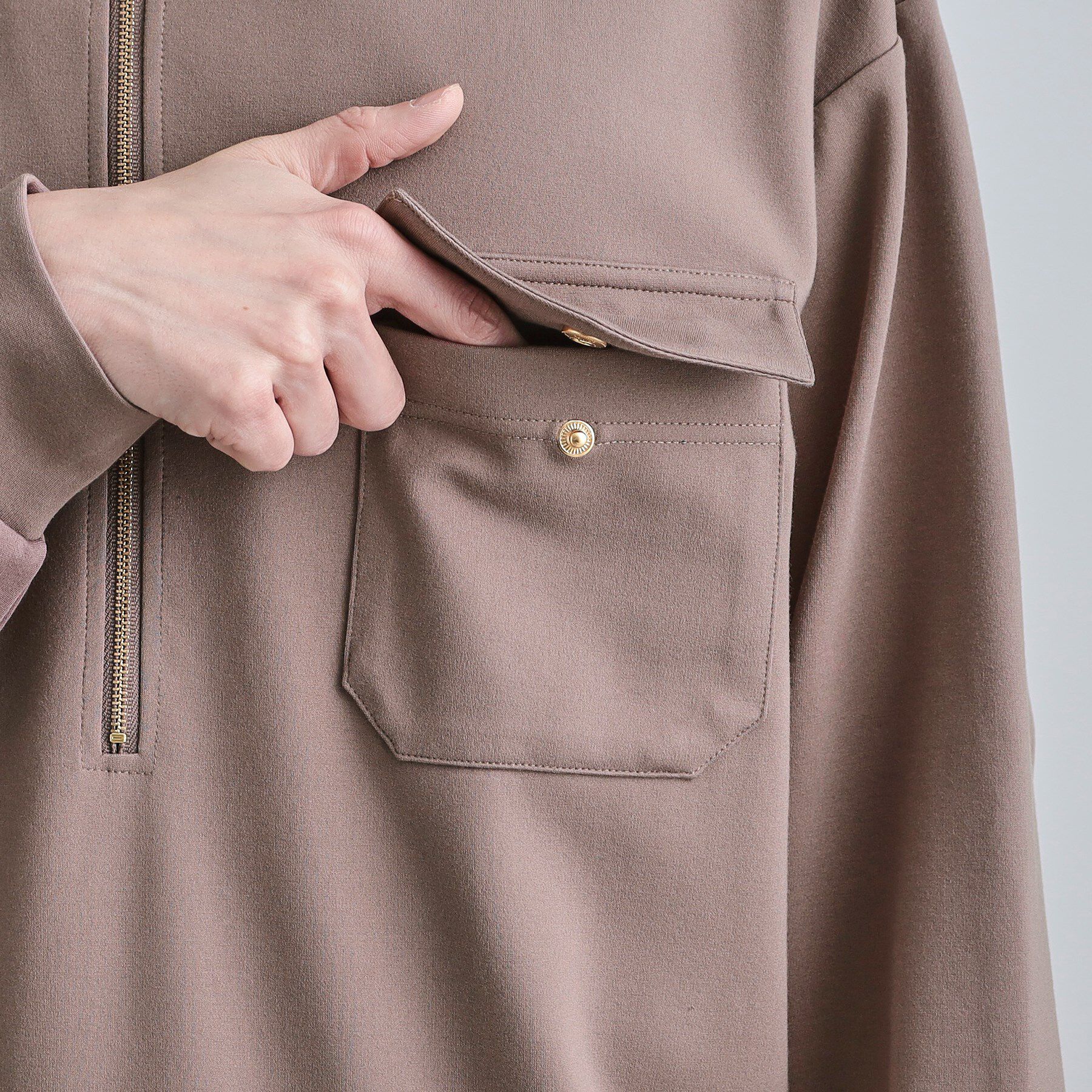 tk.TAKEO KIKUCHI「ハードポンチハーフジップポロカットソー」|Tシャツ・カットソー|