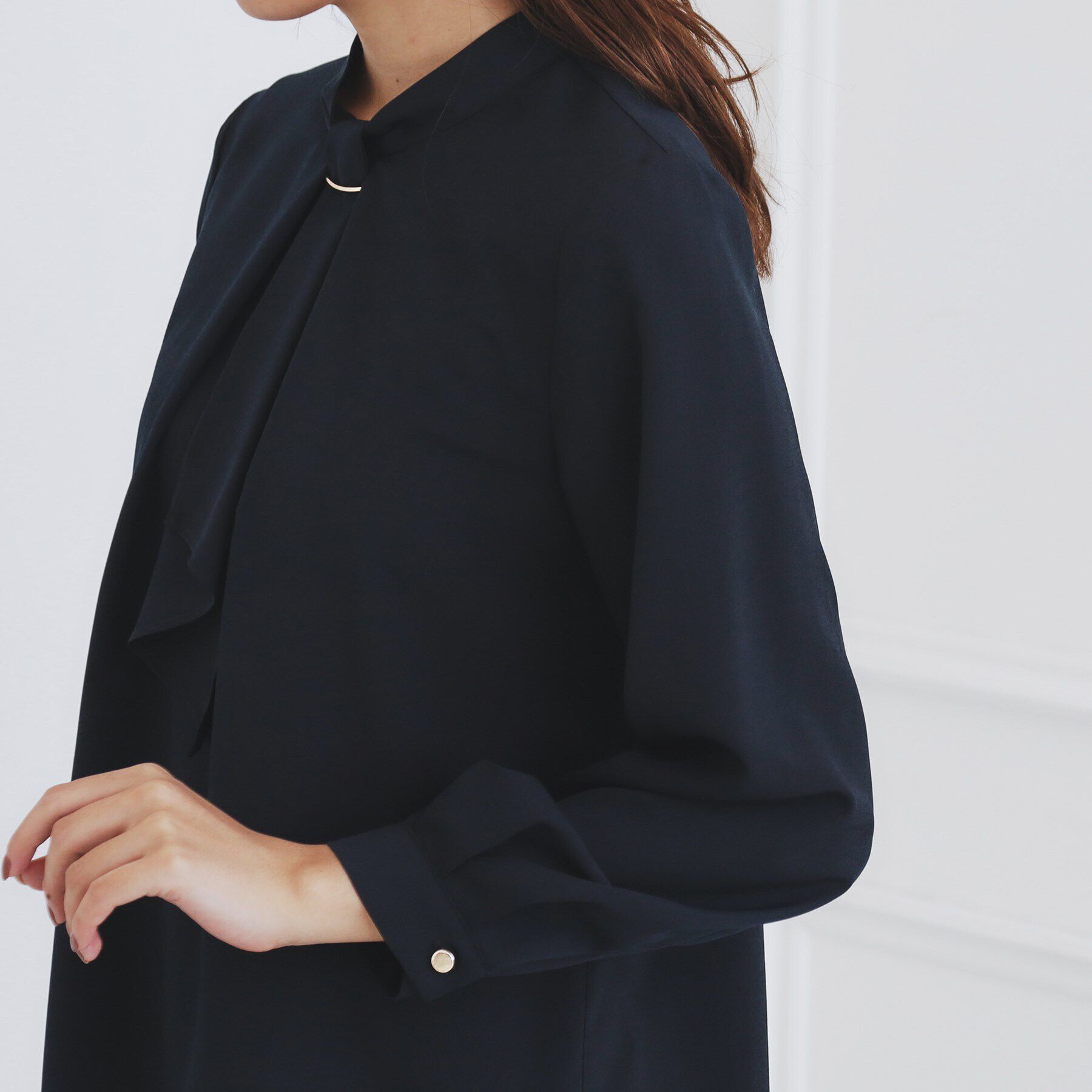 index「《XS-LLsize》通勤・セレモニー対応/ボウタイブラウス/取り外しパーツ付き 【洗濯機洗い可/防」|シャツ・ブラウス|