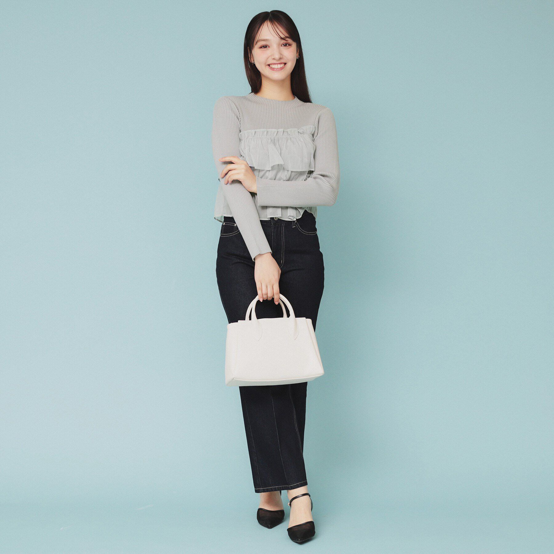 index「《5color》ティアードフリルリブニット【洗濯機洗い可】」|ニット・セーター|