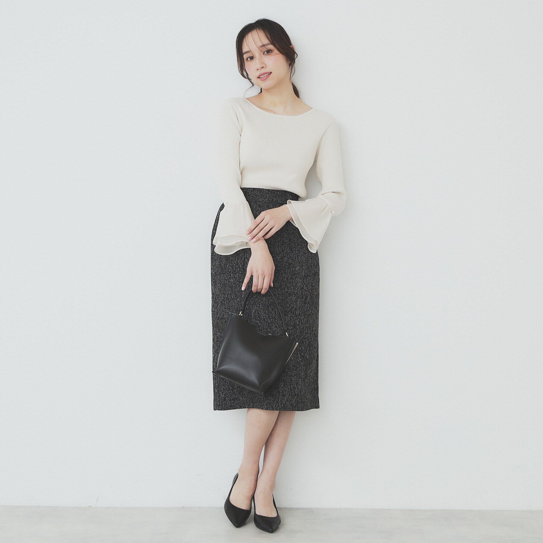 index「サマーツイードタイトスカート【洗濯機洗い可/イージーアイロン】」|スカート|