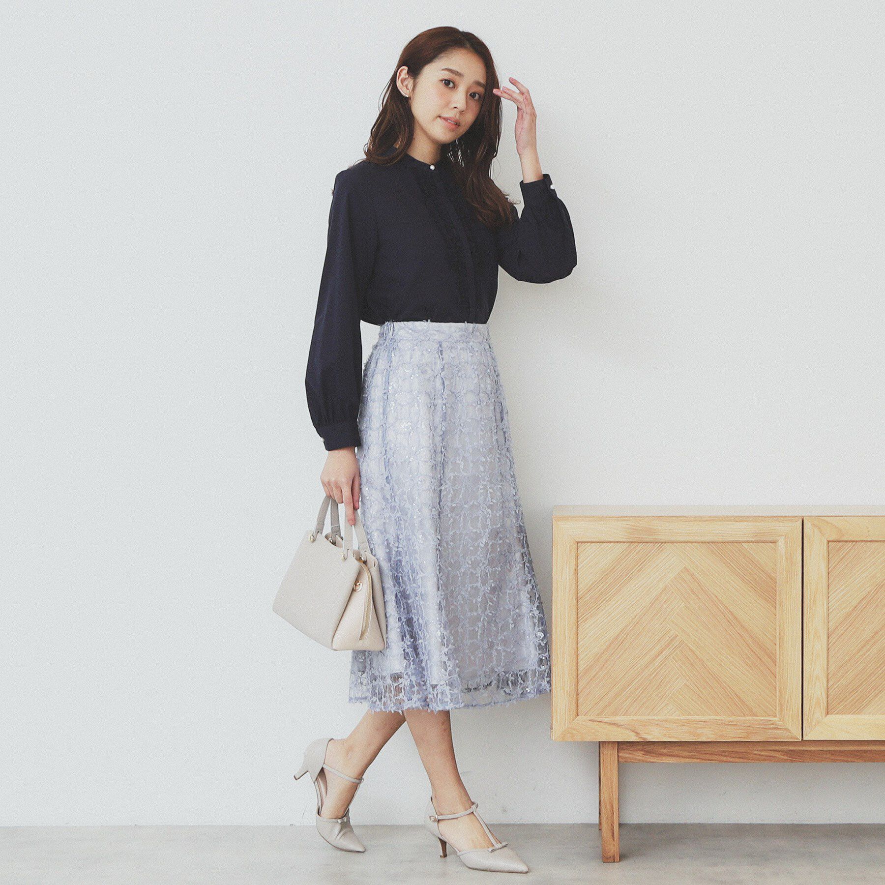 index「フラワーレース刺繍マーメイドスカート【洗濯機洗い可】」|スカート|