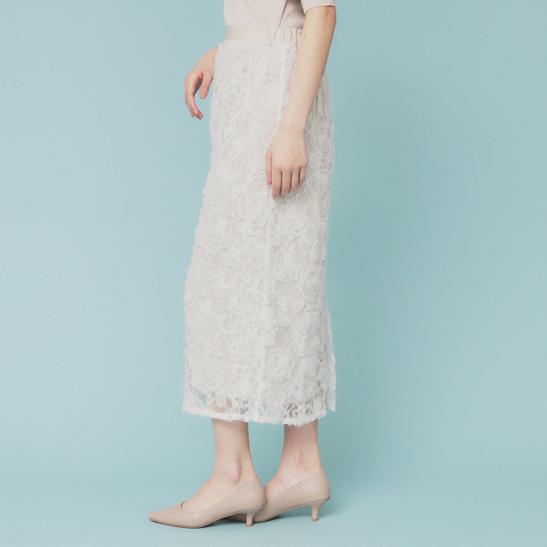 index「3Dレースタイトスカート【洗濯機洗い可】」|スカート|