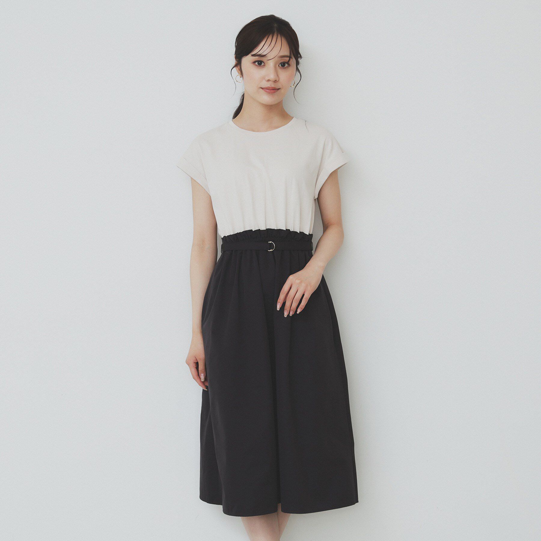 index「ドッキングフレアワンピース【洗濯機洗い可】」|ワンピース|