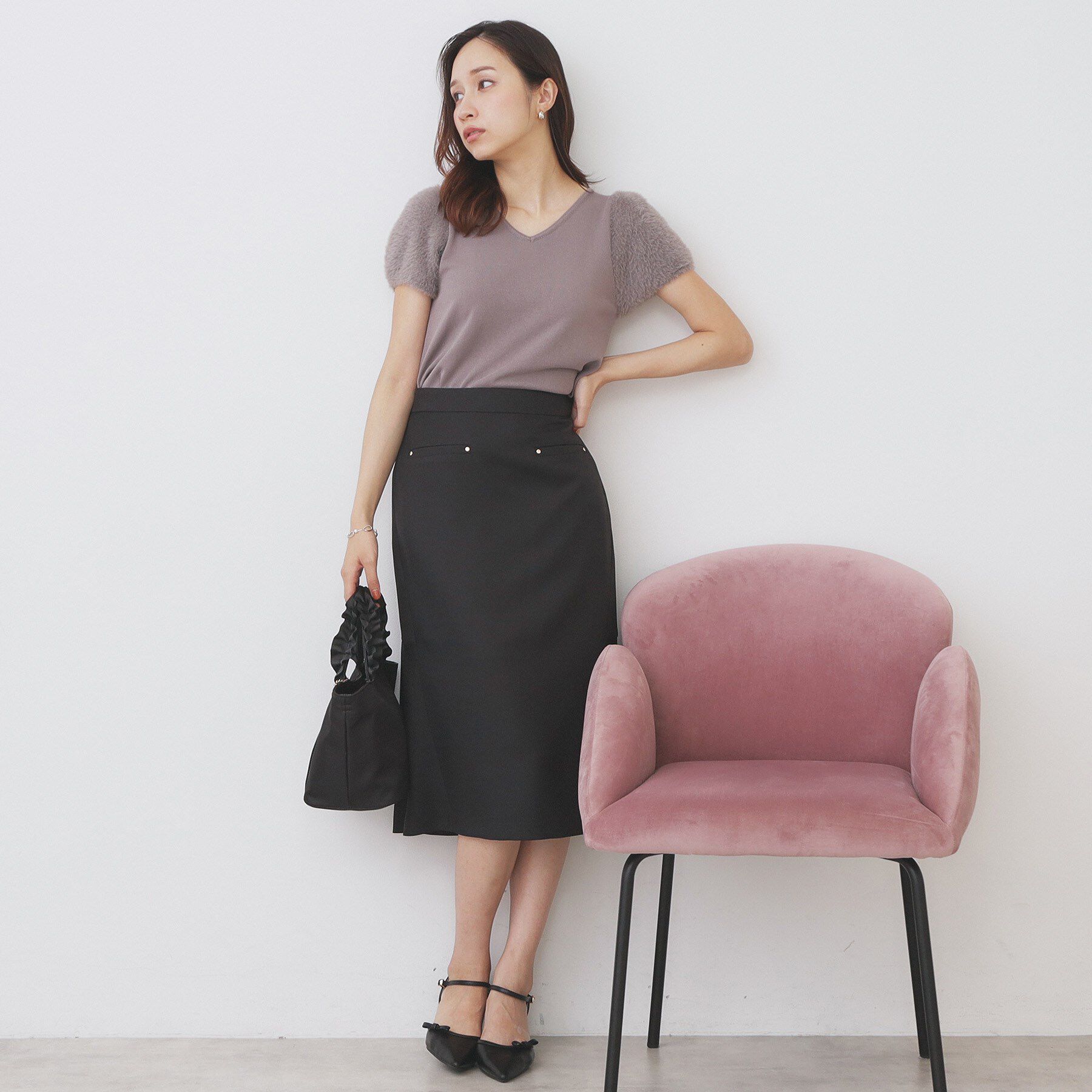 index「バックフレアマーメイドスカート【洗濯機洗い可/イージーアイロン】」|スカート|