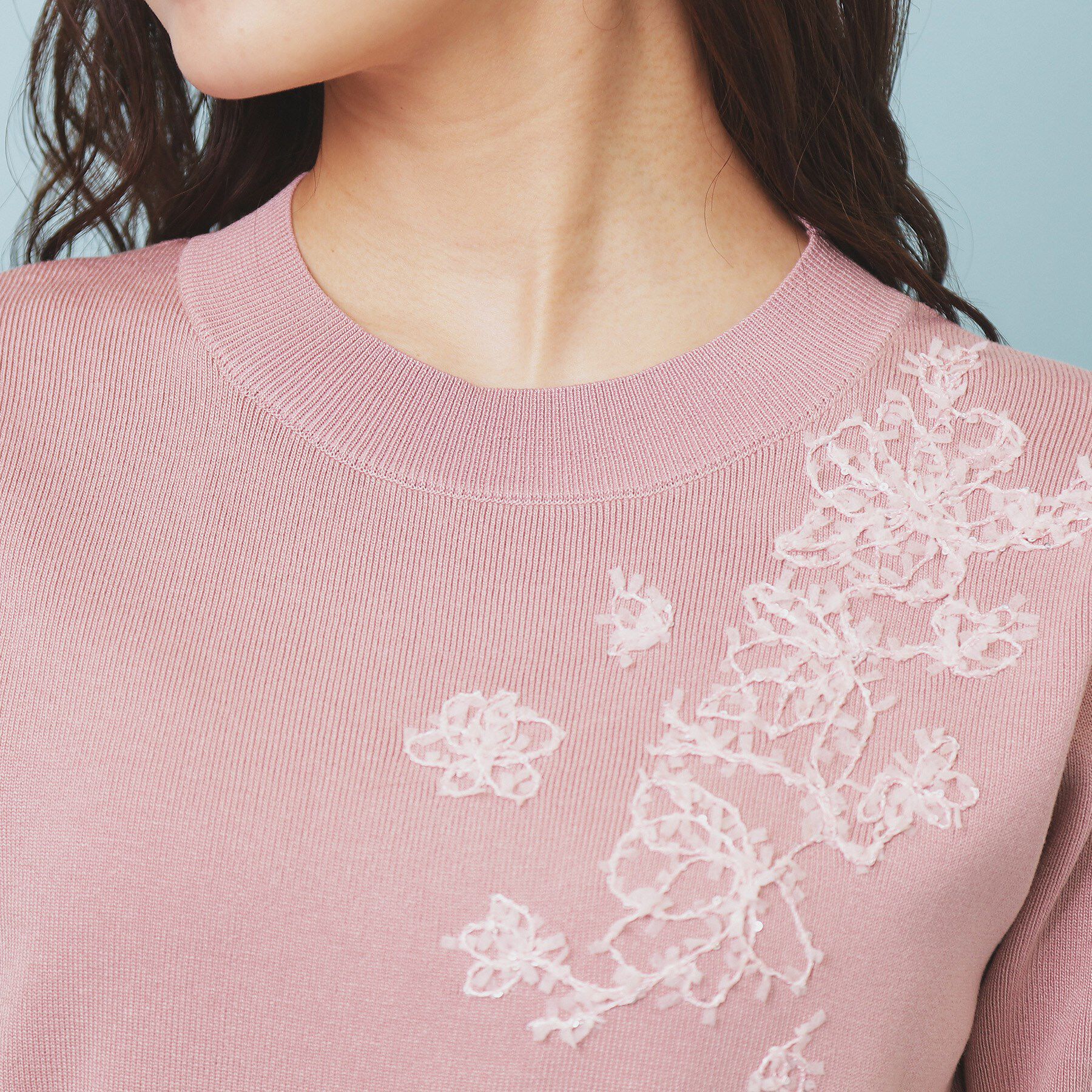 index「刺繍デザインドッキングプリーツワンピース【洗濯機OK】」|ワンピース|