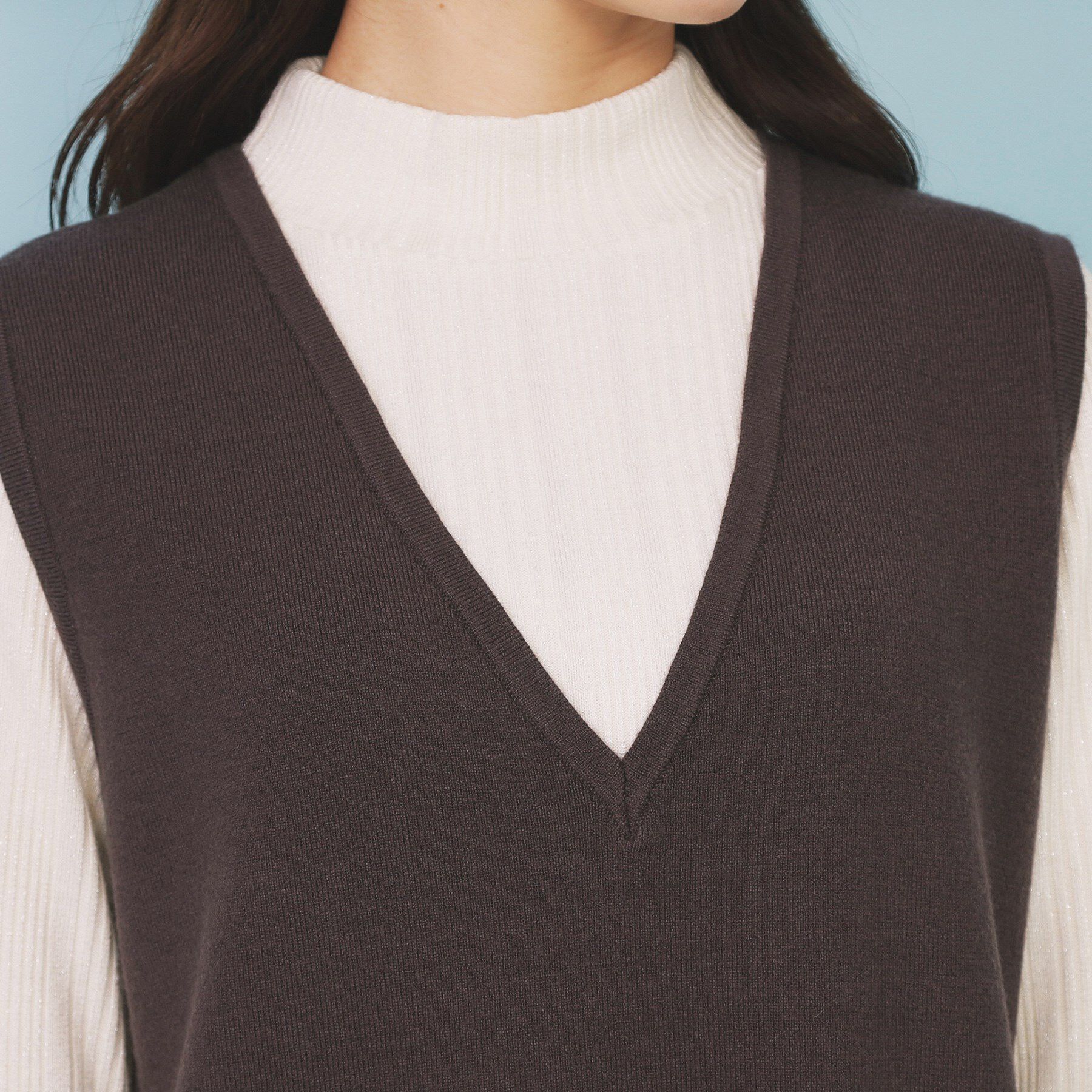 index「ファーポケットニットジャンスカ【洗濯機OK】」|ワンピース|