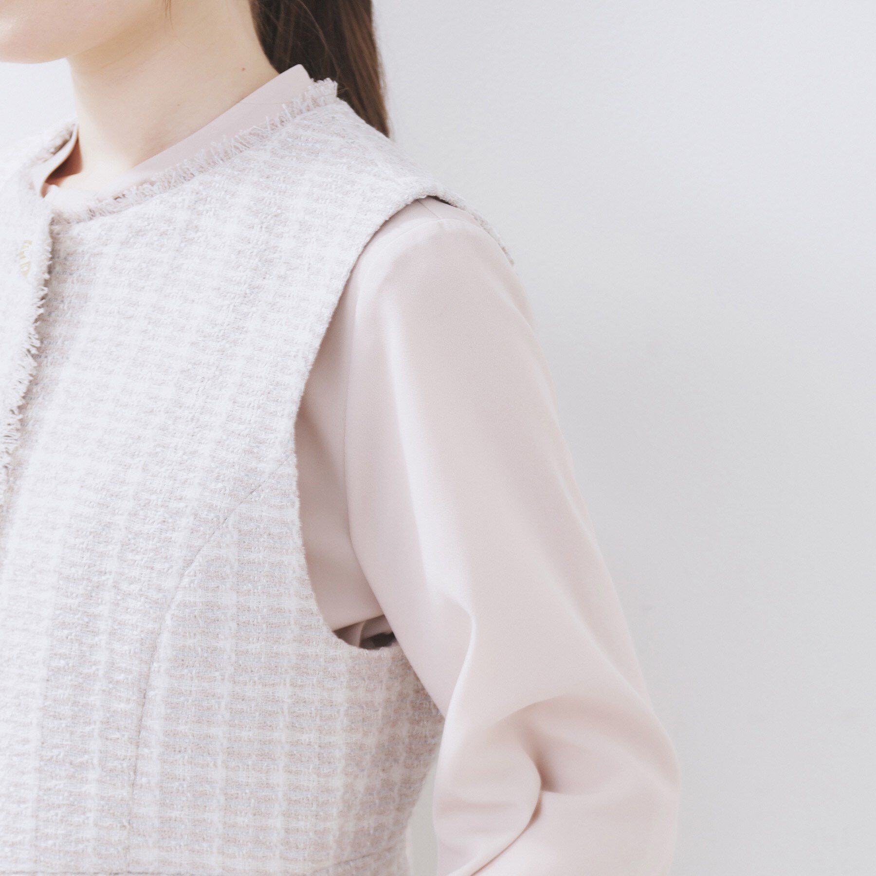 index「ファンシーツイードペプラムジレ【洗える】」|ベスト・ジレ|