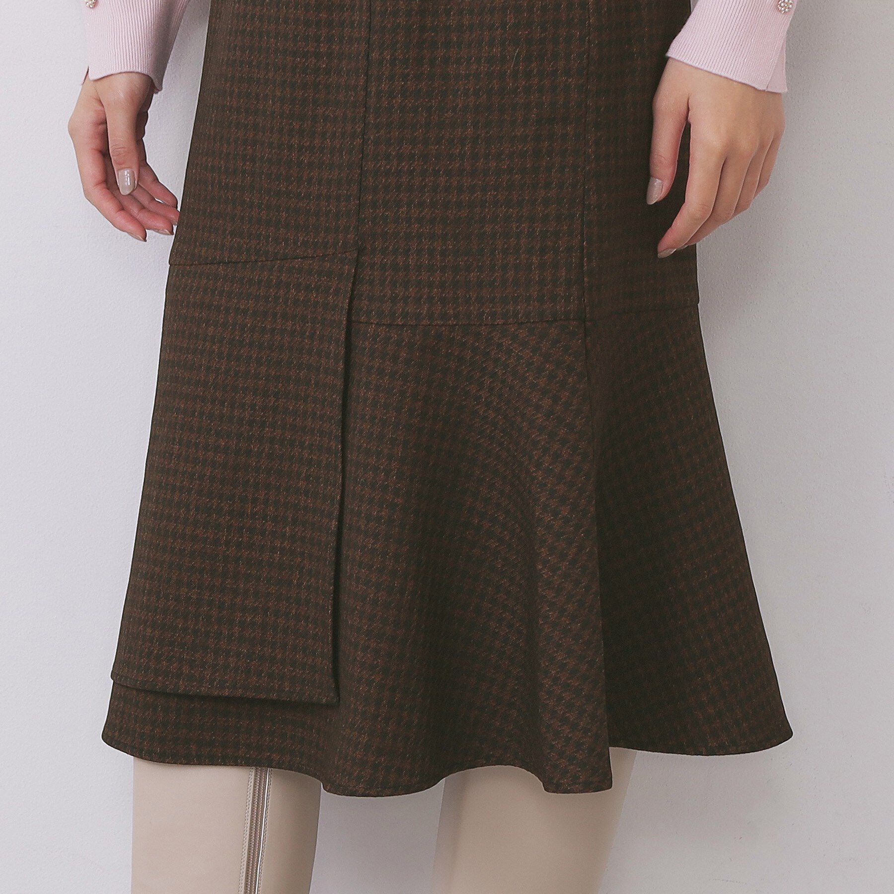 index「カルゼツイードアシメフレアスカート【洗濯機OK/防シワ/イージーアイロン/抗ピル】」|スカート|