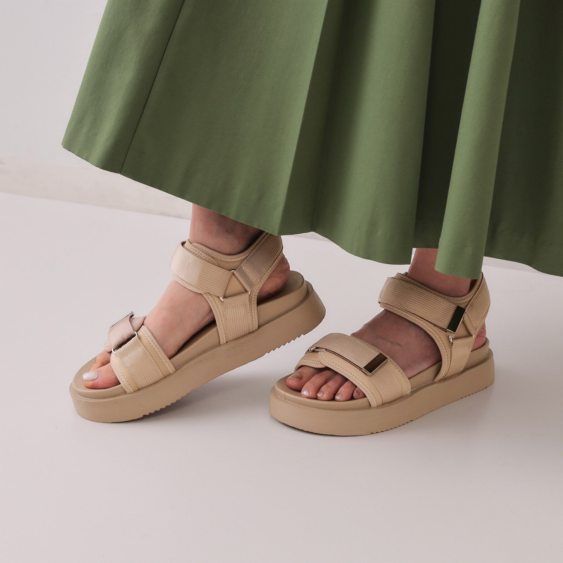 OPAQUE.CLIP「厚底スポーティーサンダル」|サンダル|