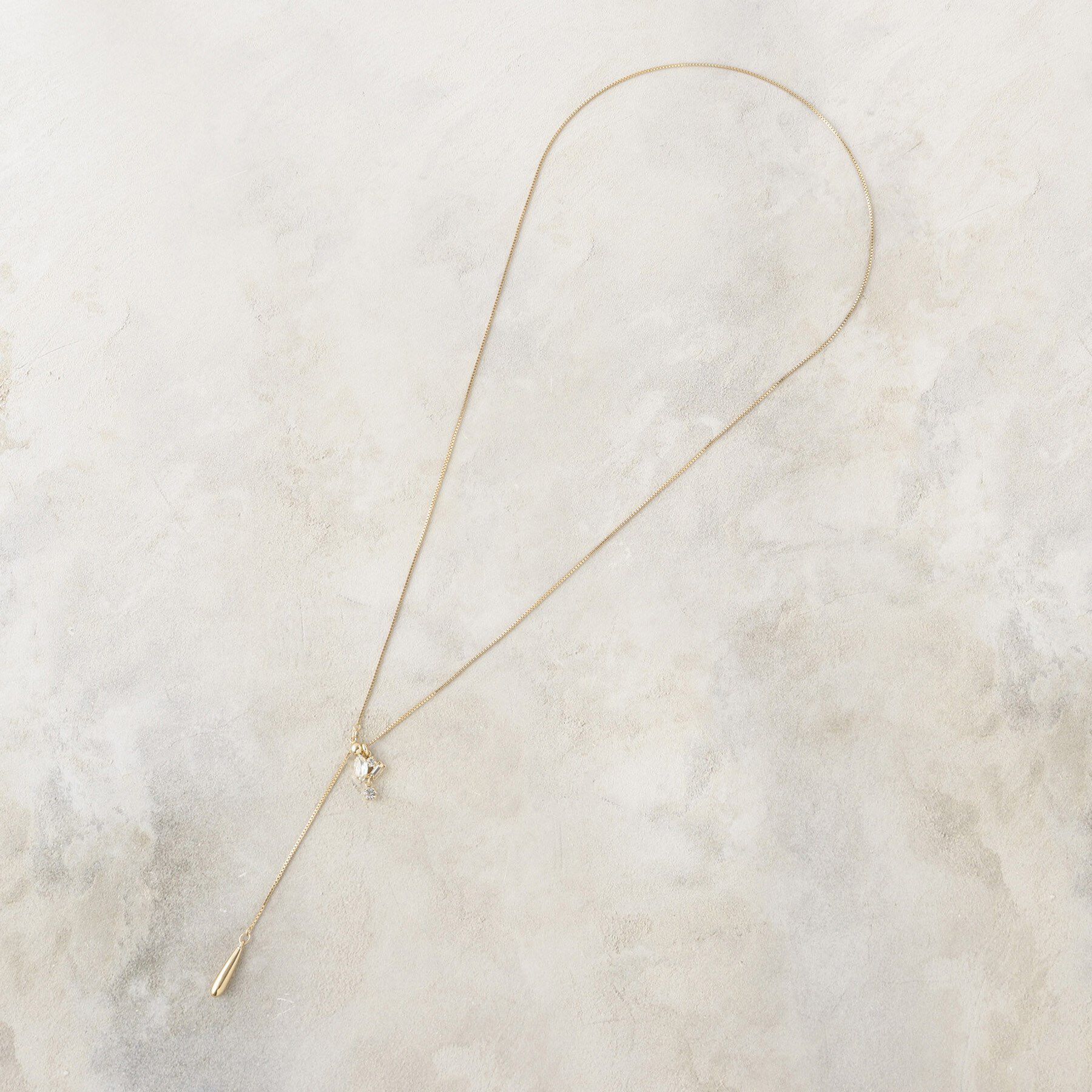 OPAQUE.CLIP「ビジュー付きスライドネックレス」|ネックレス|