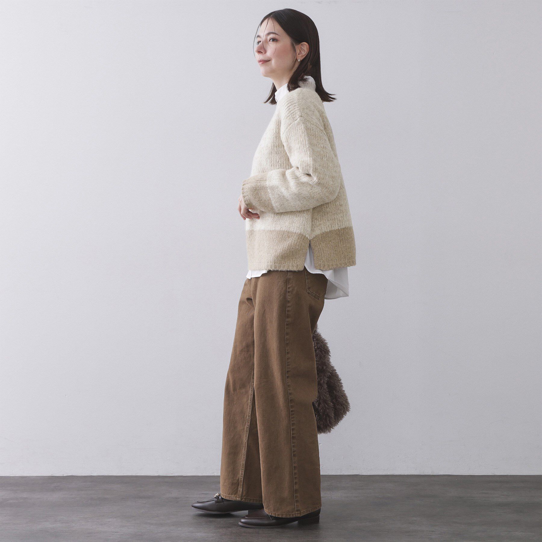 OPAQUE.CLIP「カラーMIXミドルゲージニット【洗濯機OK】」|ニット・セーター|