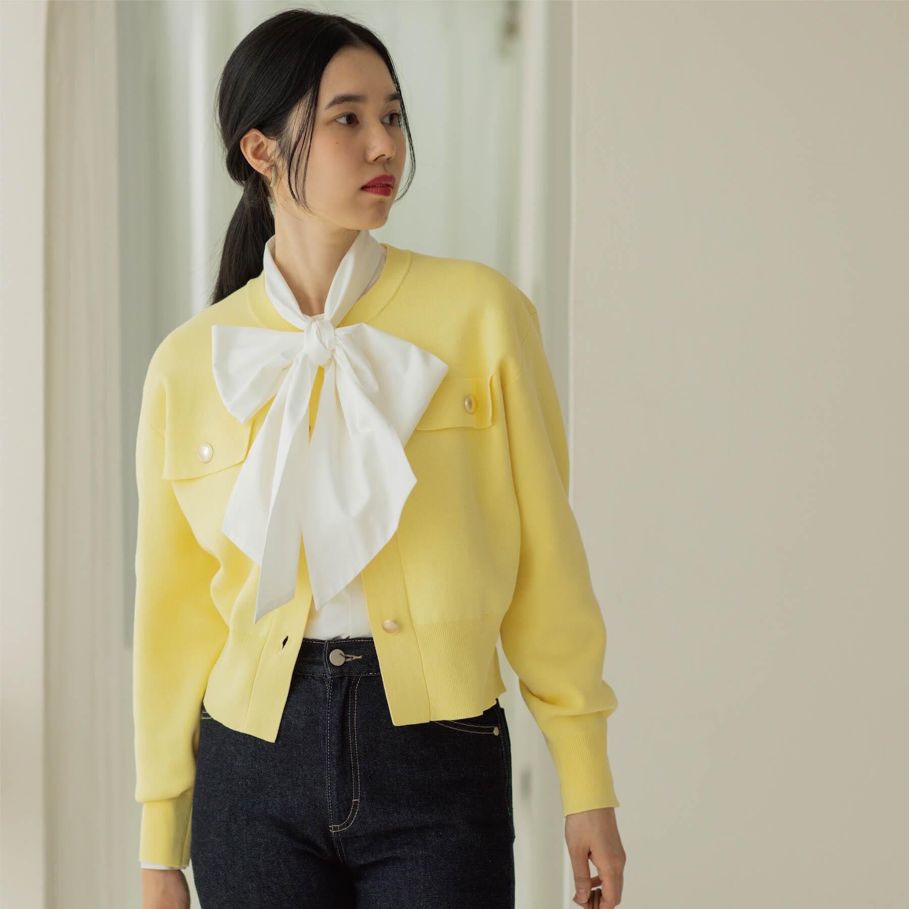 OPAQUE.CLIP「フラップポケット金ボタンニットカーディガン【洗濯機OK】」|カーディガン|