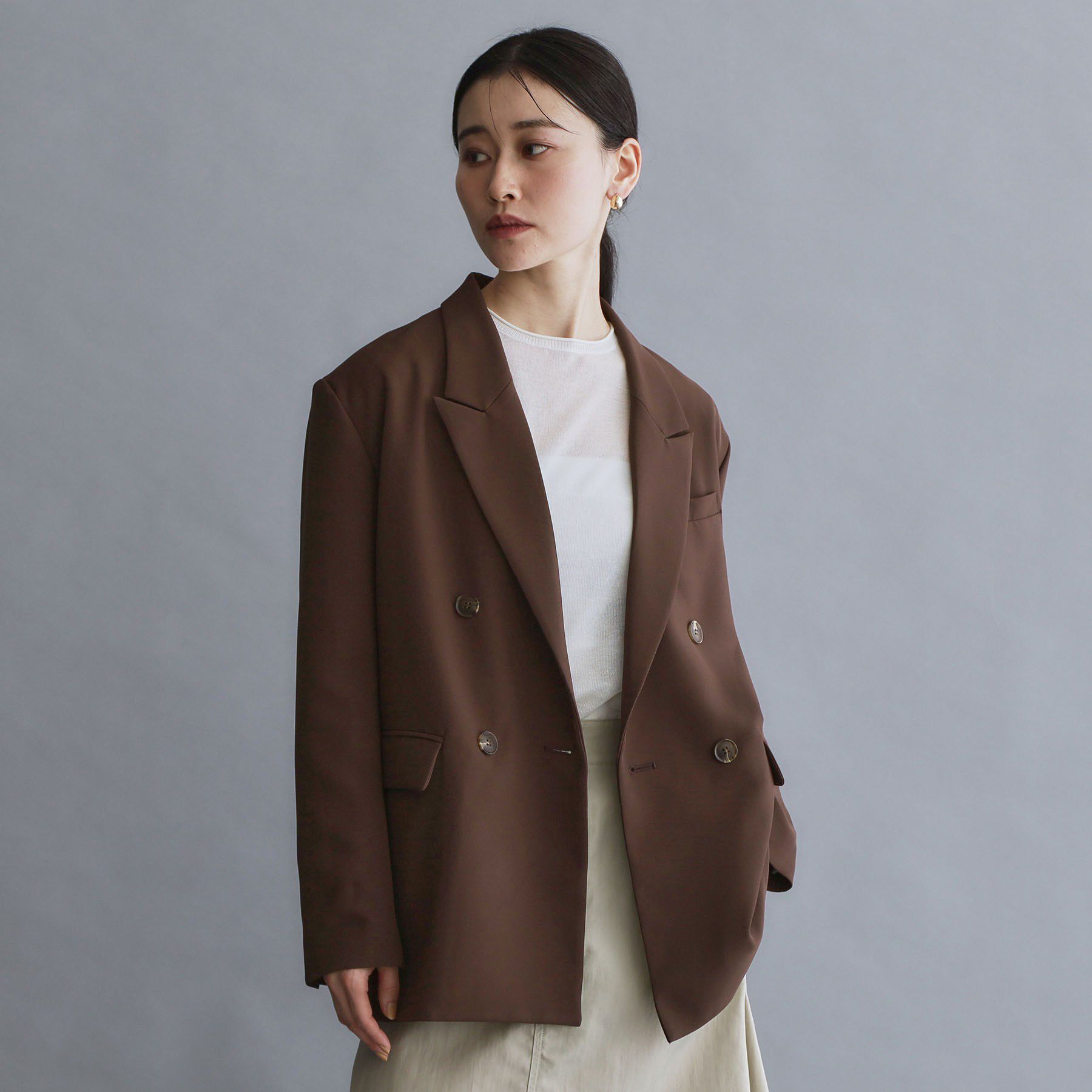 OPAQUE.CLIP「【es】ダブルブレストテーラードジャケット/セットアップ対応可【洗える】」|テーラードジャケット|