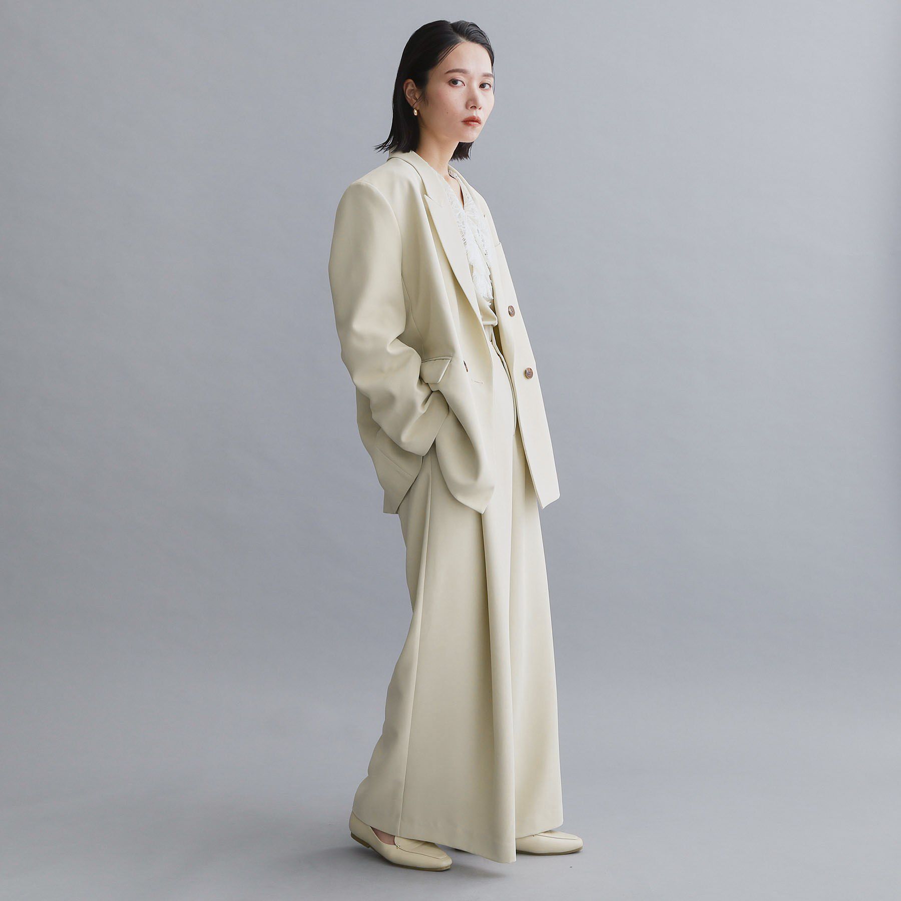 OPAQUE.CLIP「【es】ダブルブレストテーラードジャケット/セットアップ対応可【洗える】」|テーラードジャケット|