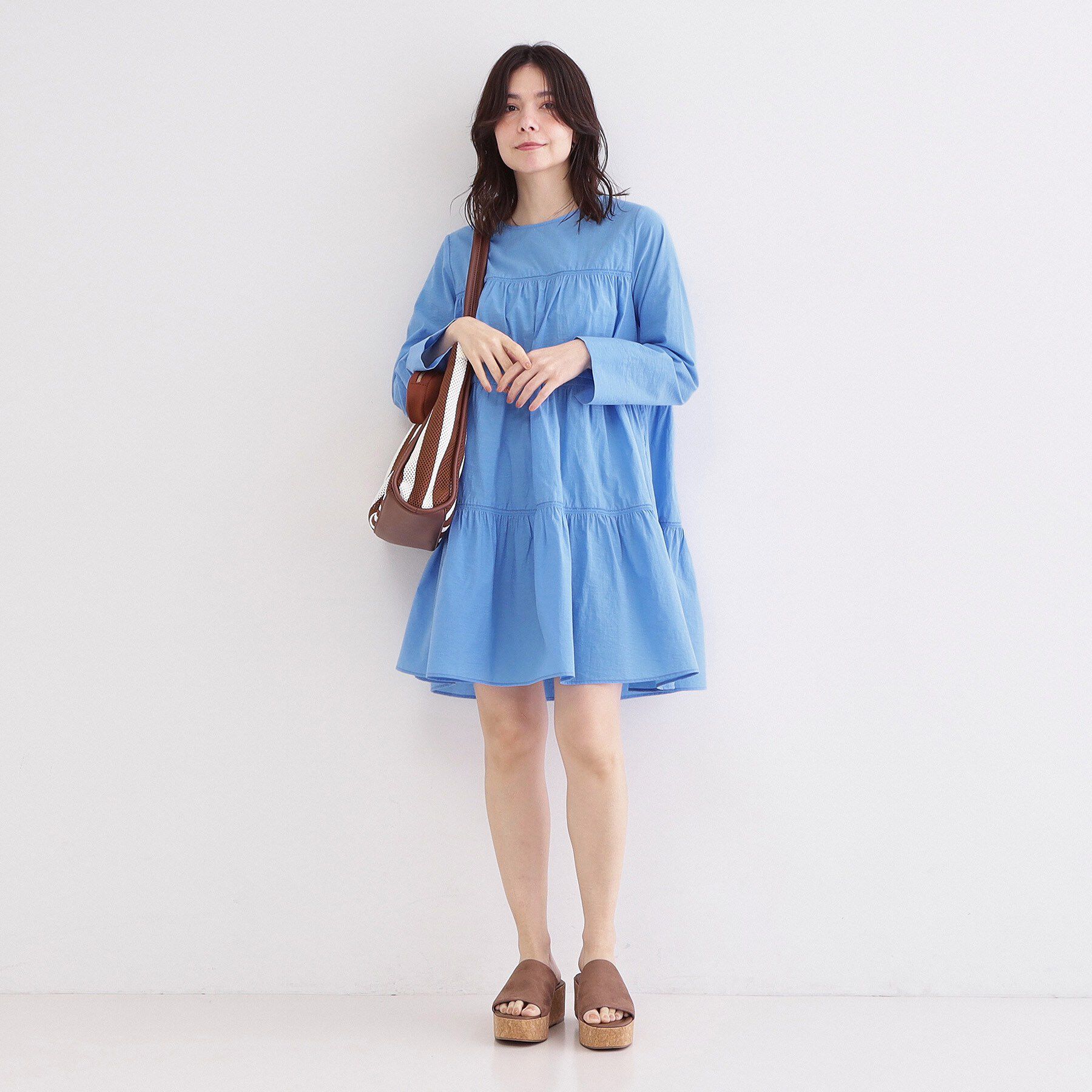 OPAQUE.CLIP「ティアードミニワンピース【洗濯機OK】」|ワンピース|