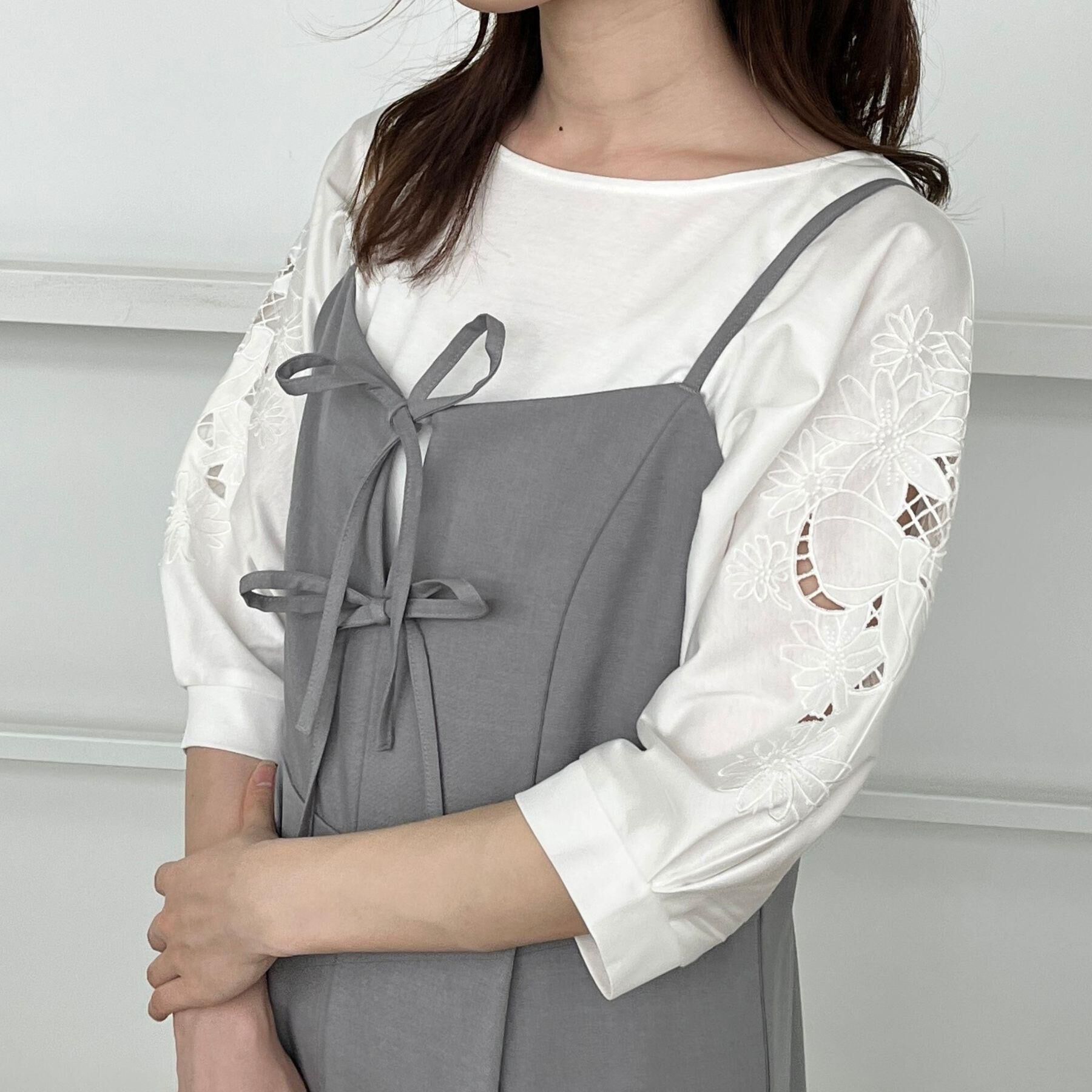 Couture broach「【大人可愛い・肩紐調節可能】リボンキャミサロペット」|オールインワン|