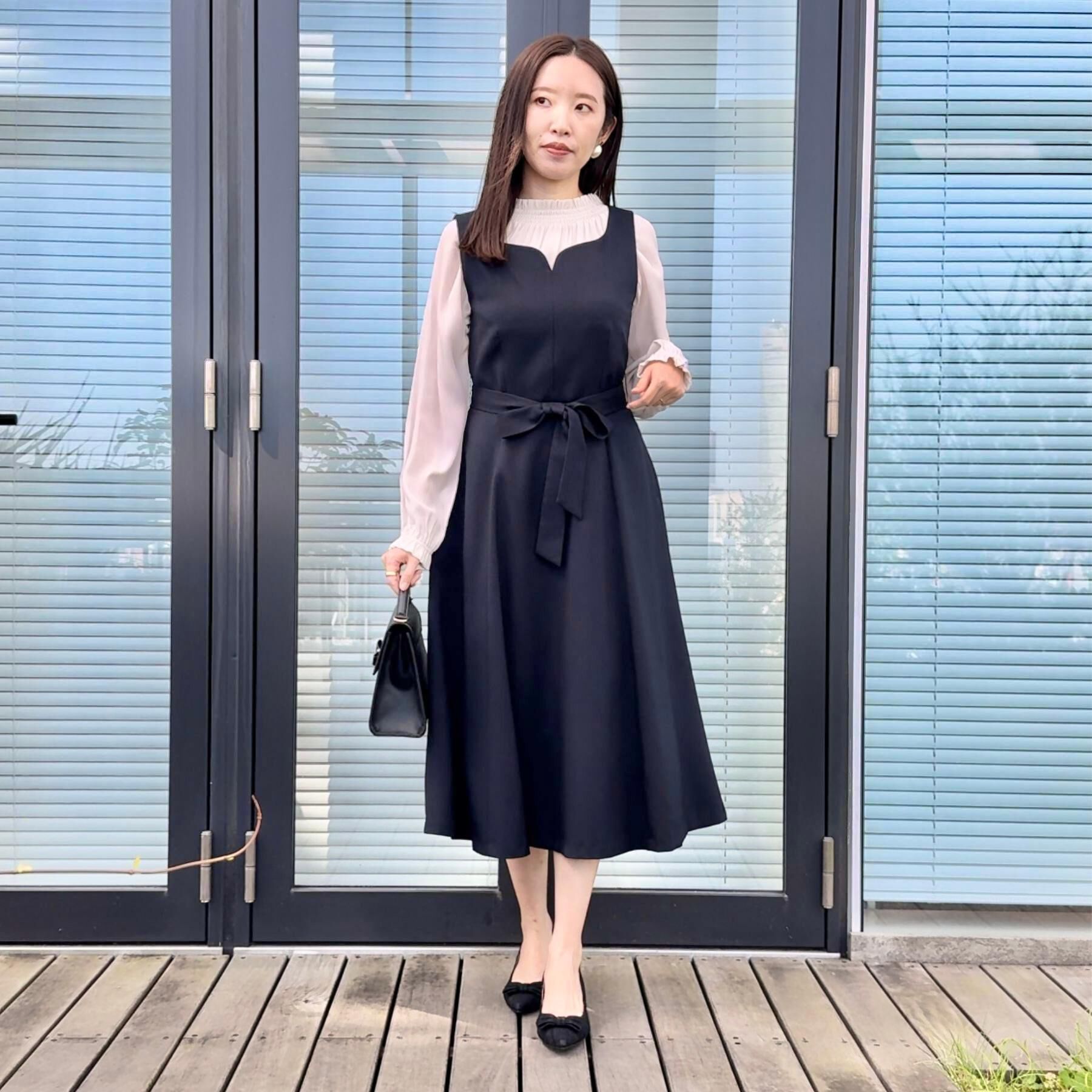 Couture broach「【きれいめ・通勤】RTピケ前後2WAYシャーリングブラウス」|シャツ・ブラウス|