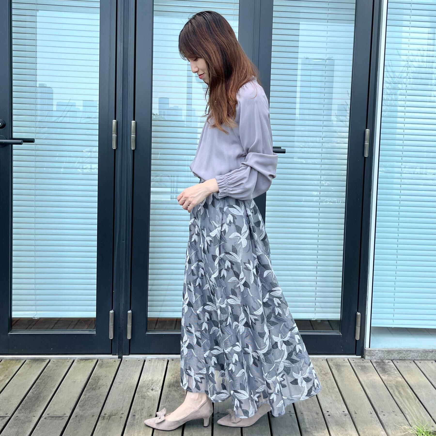 Couture broach「【きれいめ・通勤】RTピケ前後2WAYシャーリングブラウス」|シャツ・ブラウス|