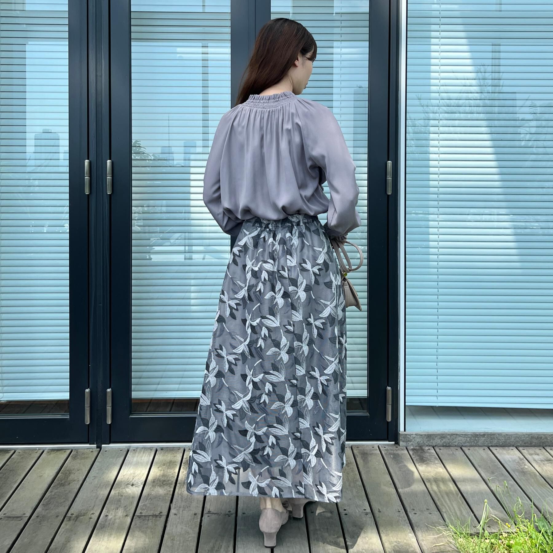 Couture broach「【きれいめ・通勤】RTピケ前後2WAYシャーリングブラウス」|シャツ・ブラウス|