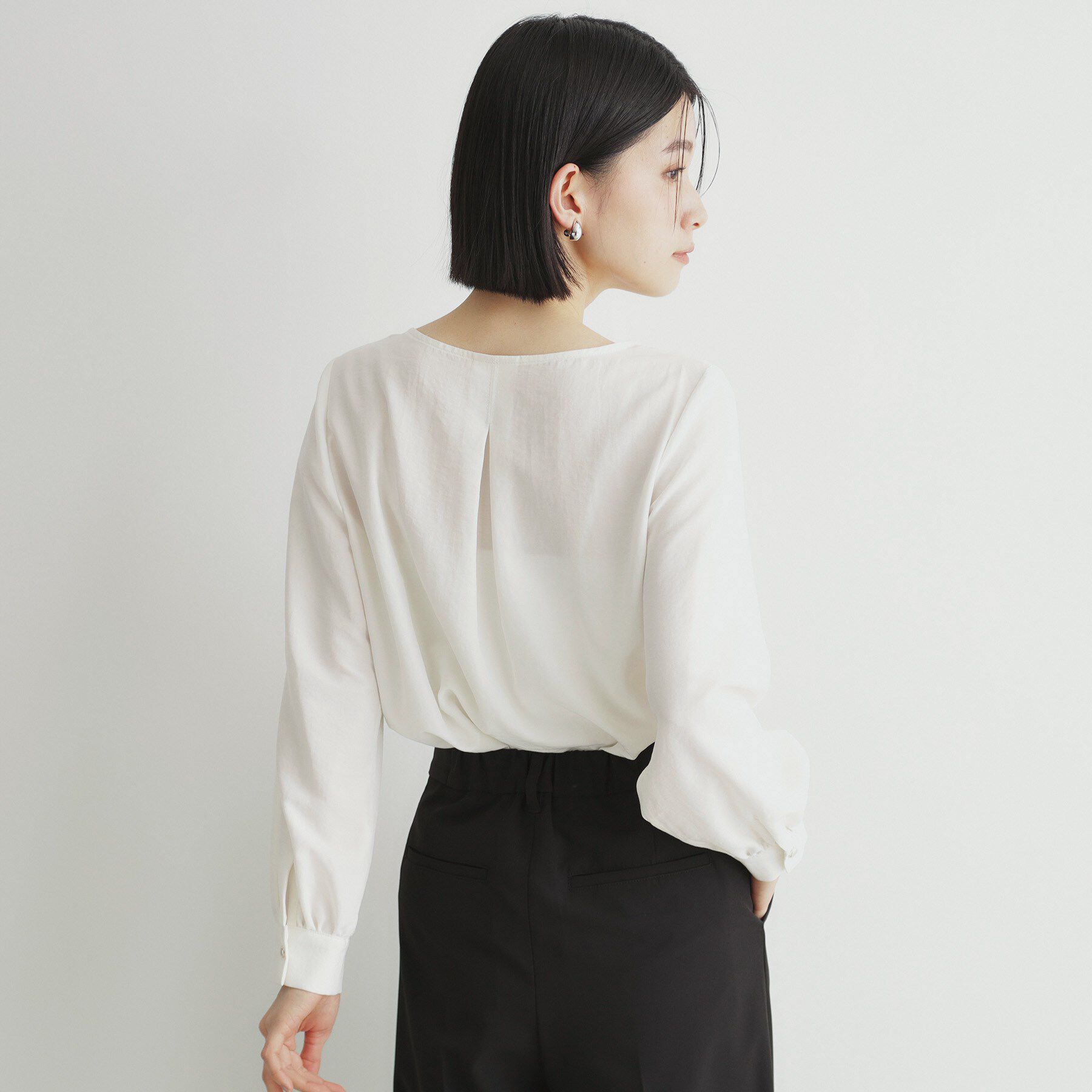 THE SHOP TK「【セレモニー/通勤】フロントタックブラウス」|シャツ・ブラウス|