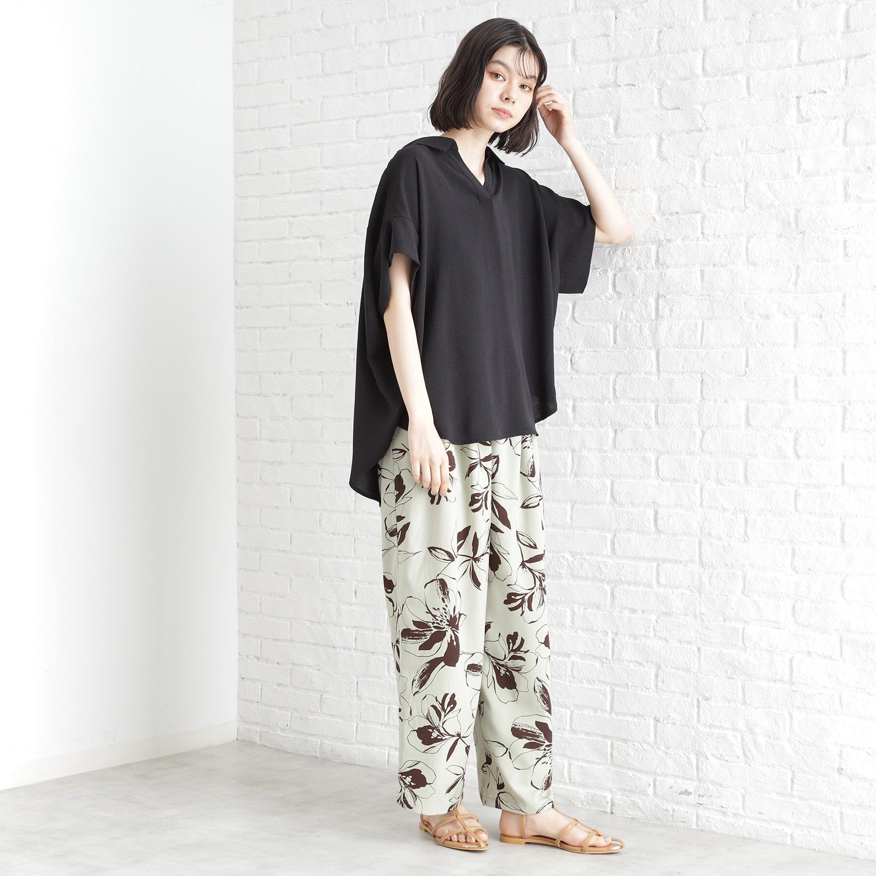 THE SHOP TK「スキッパーシャツ【防シワ/接触冷感/洗濯機OK/セットアップ可】」|シャツ・ブラウス|