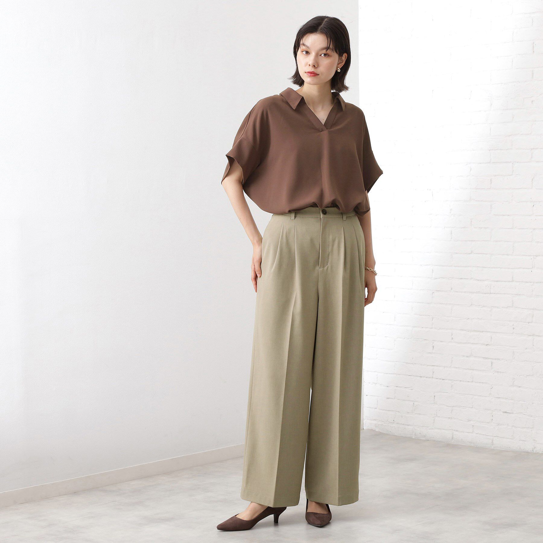 THE SHOP TK「【インしなくても決まる】スキッパーシャツ/接触冷感/防シワ/速乾」|シャツ・ブラウス|