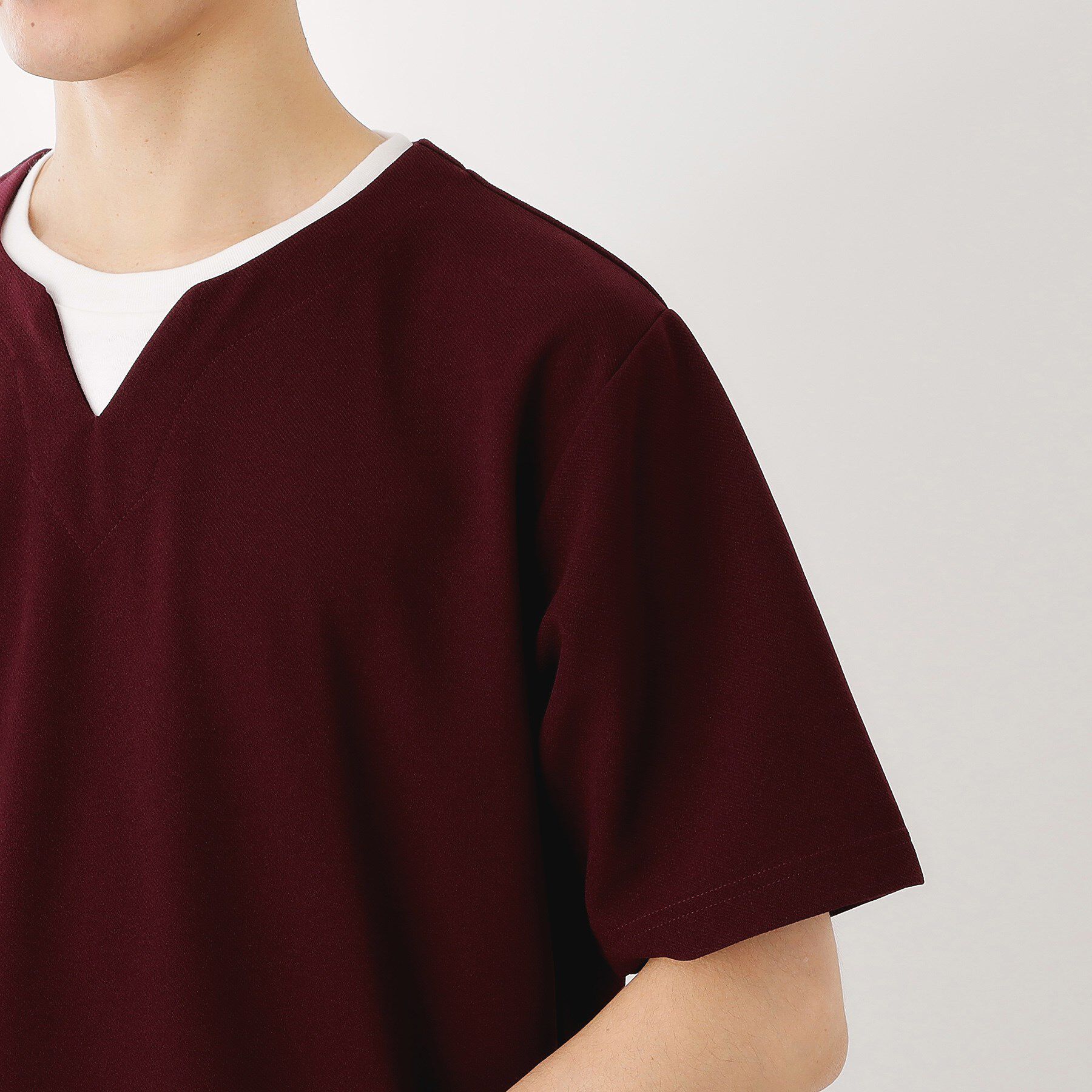 THE SHOP TK「ツイルキーネック半袖Tシャツ」|Tシャツ・カットソー|