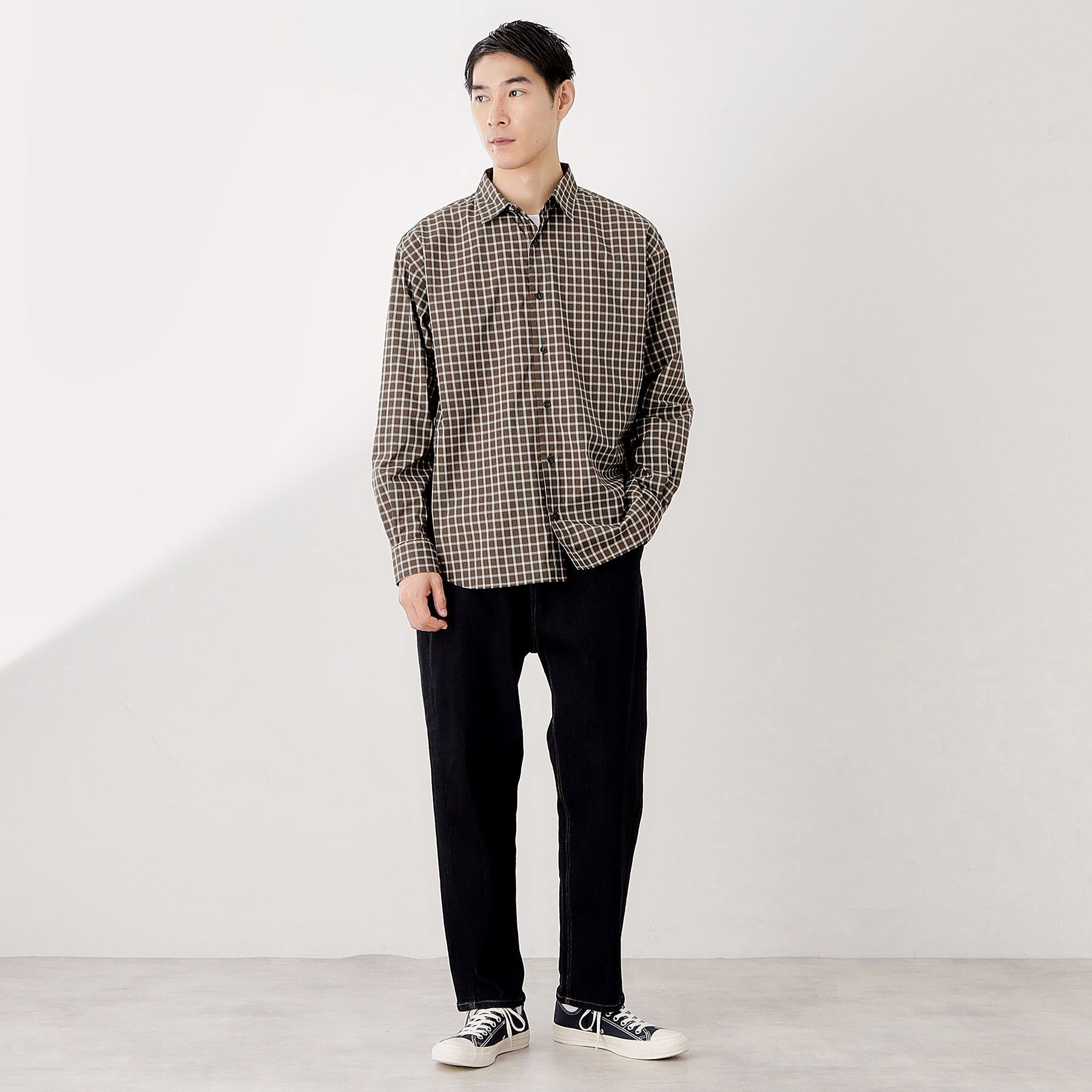 THE SHOP TK「チェック＆ストライプ アソート長袖シャツ【洗濯機OK】」|シャツ・ブラウス|