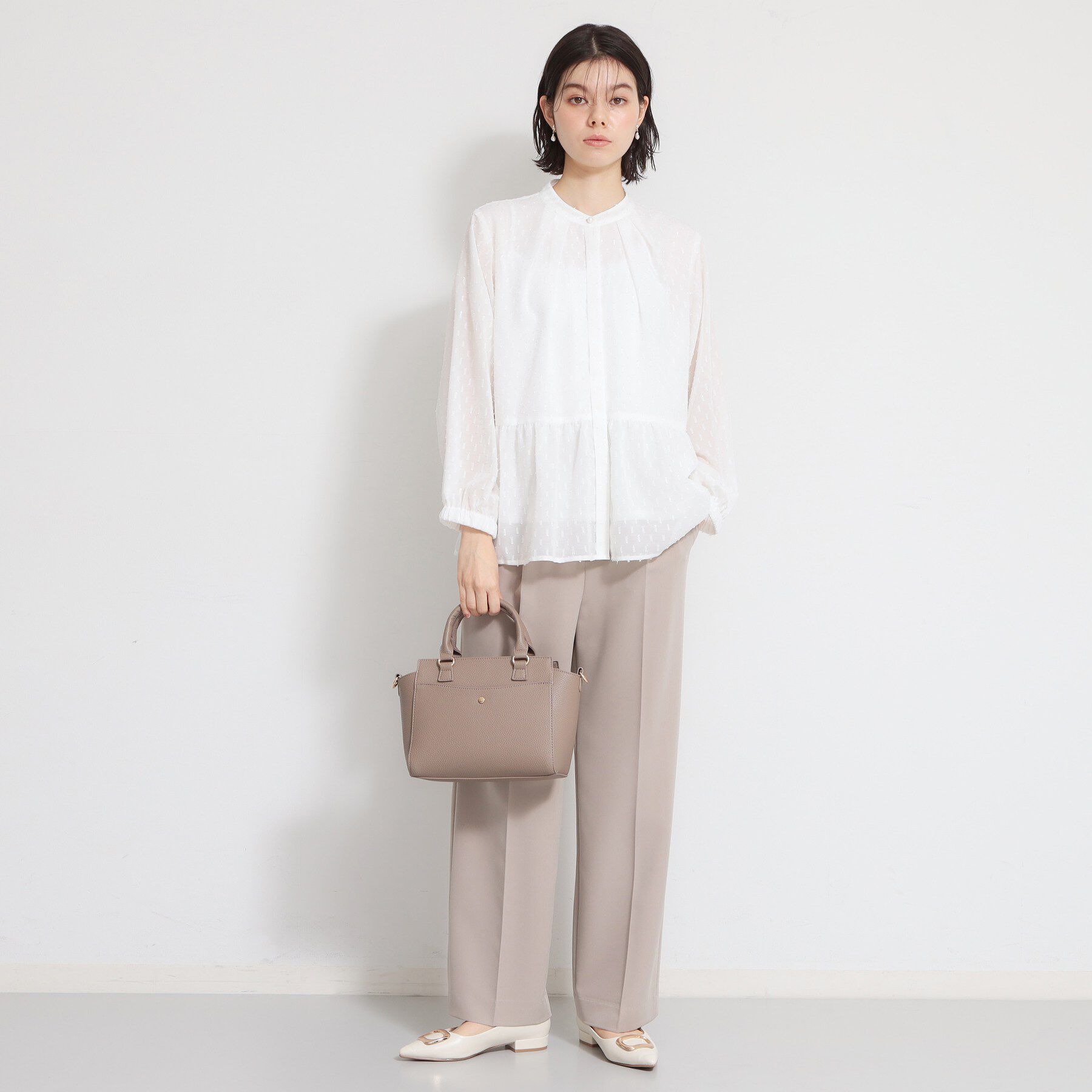 THE SHOP TK「【セレモニーにもカジュアルにも】シフォンジャカードブラウス」|シャツ・ブラウス|