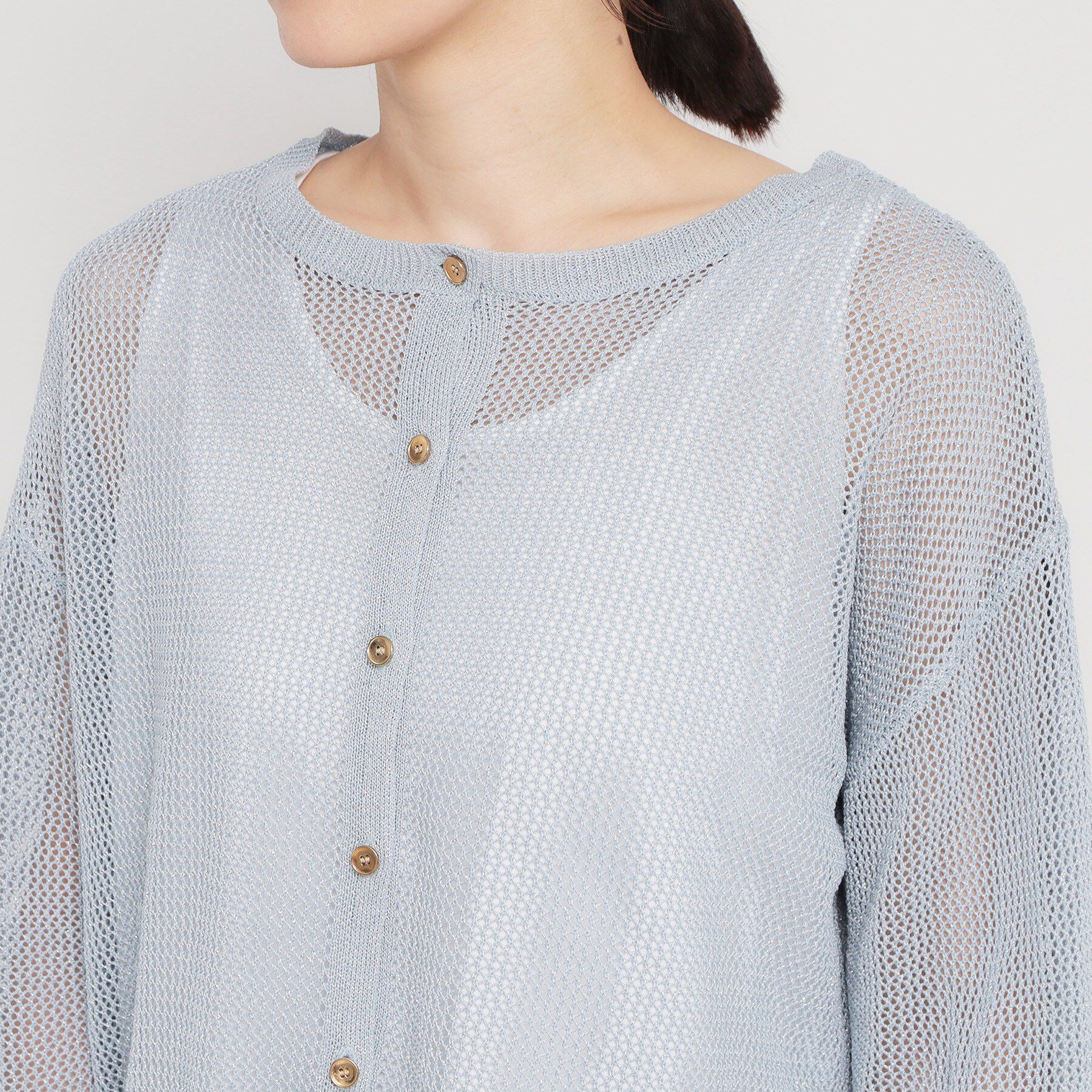 THE SHOP TK「前後2wayラメメッシュタンクセット」|ニット・セーター|