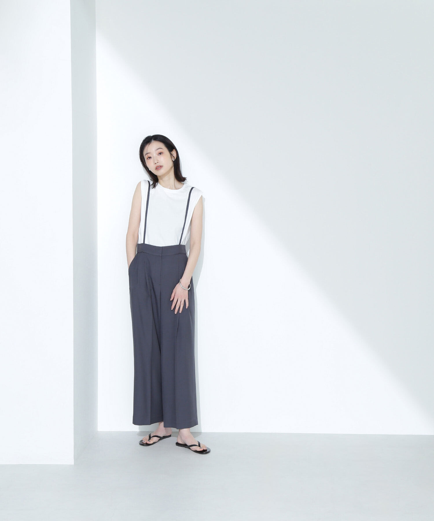  「メタルプレートノースリーブカットソー」|Tシャツ・カットソー|