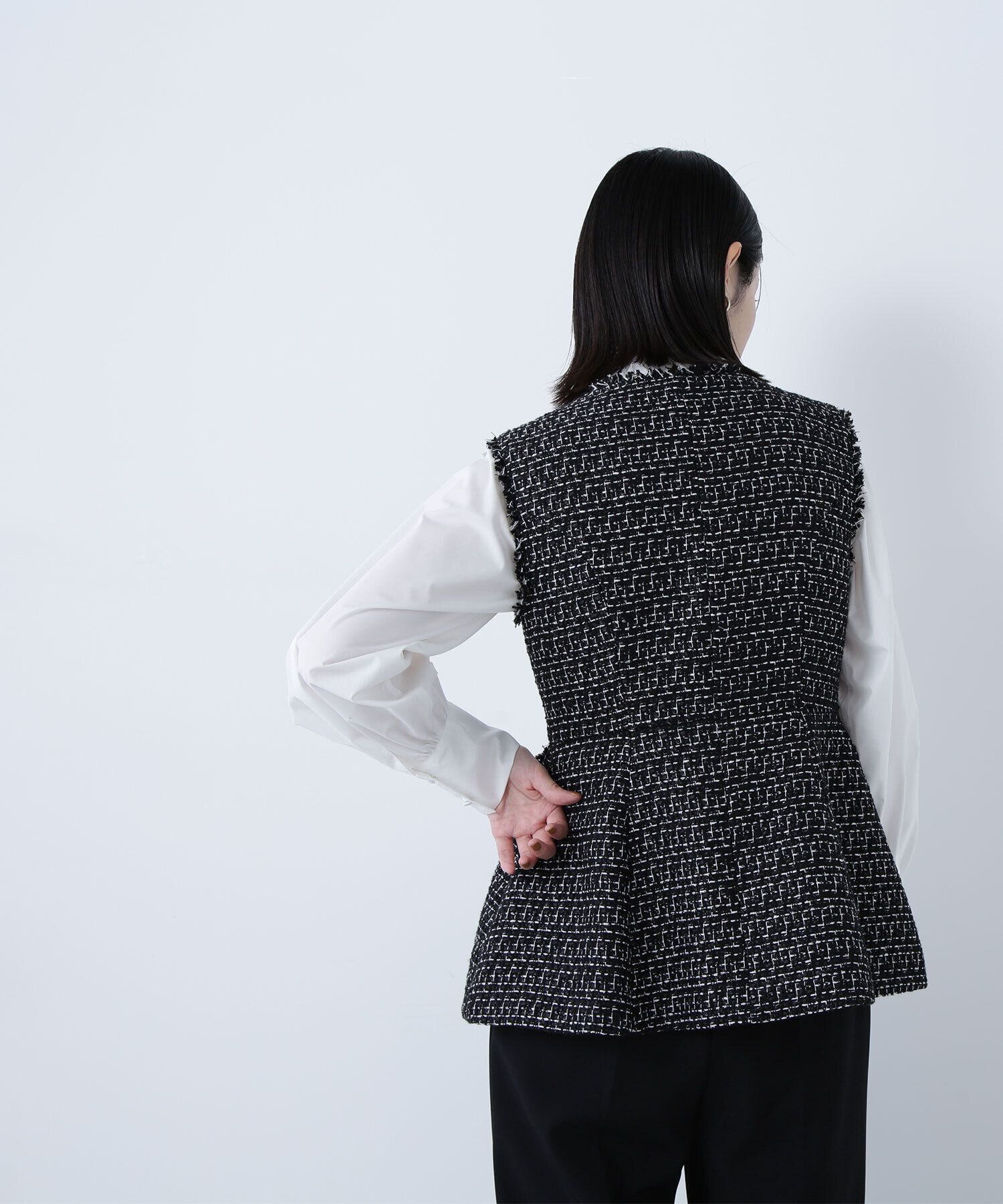  「ツイードペプラムジレ」|ブルゾン・スタジャン|