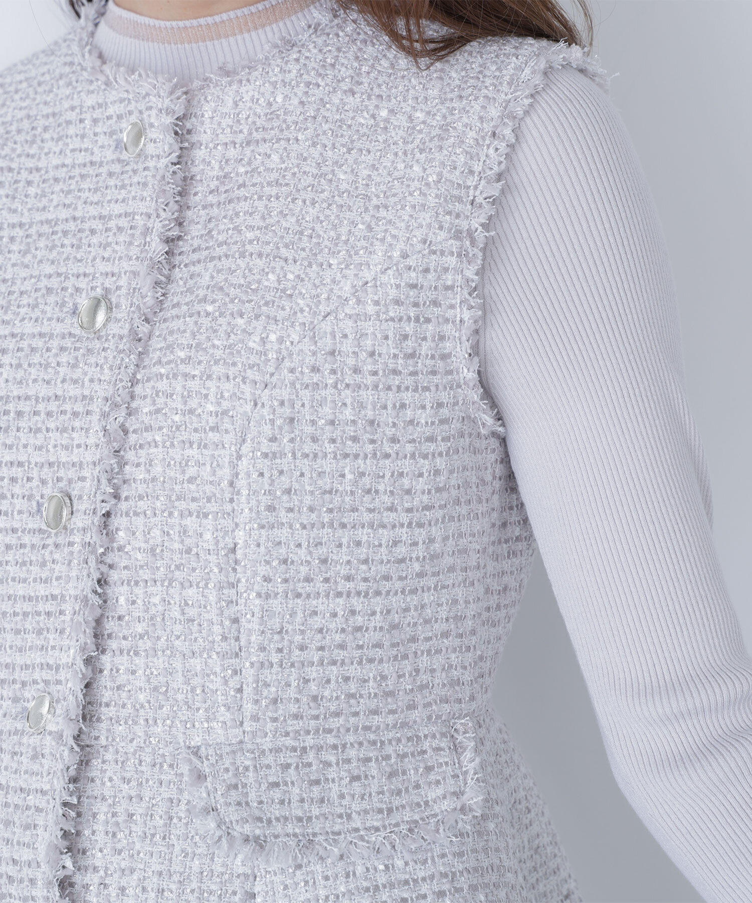  「ツイードペプラムジレ」|ブルゾン・スタジャン|