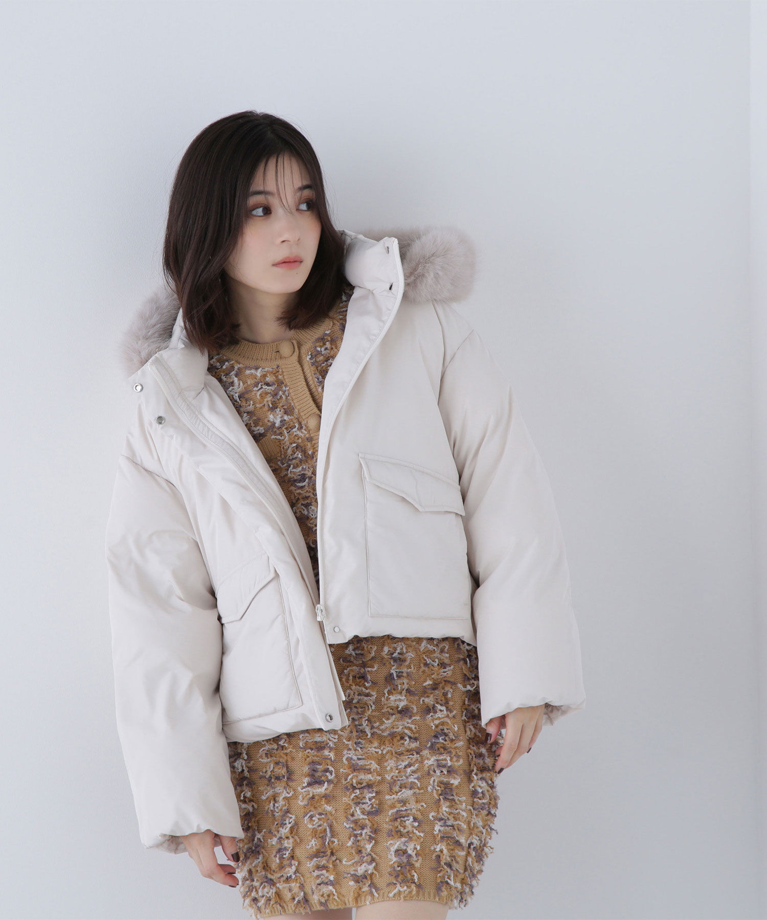  「フードファーショートダウン」|ブルゾン・スタジャン|