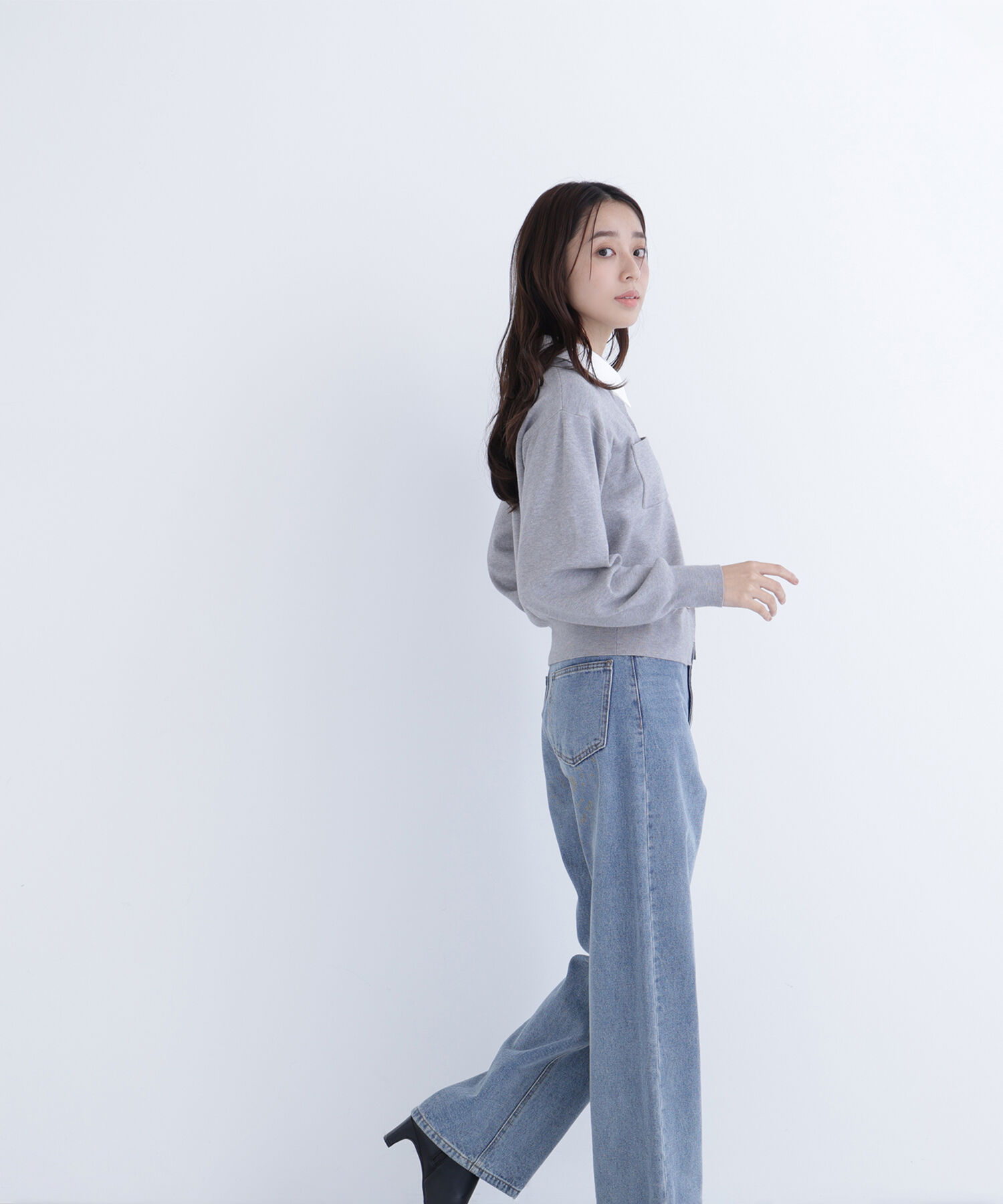  「2wayカラーニットジャケット」|ニット・セーター|