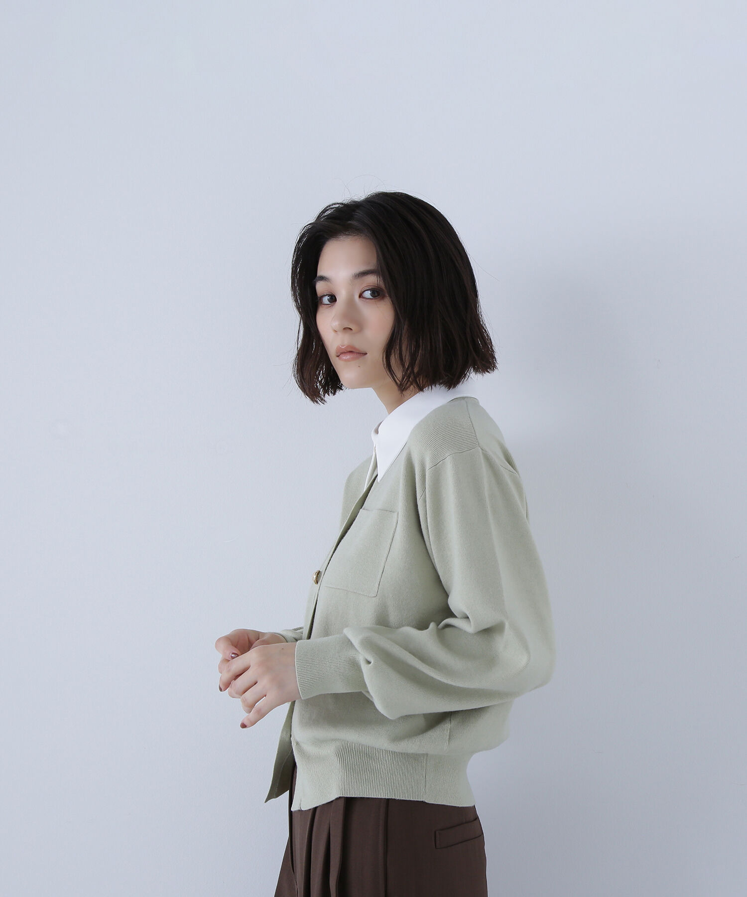  「2wayカラーニットジャケット」|ニット・セーター|