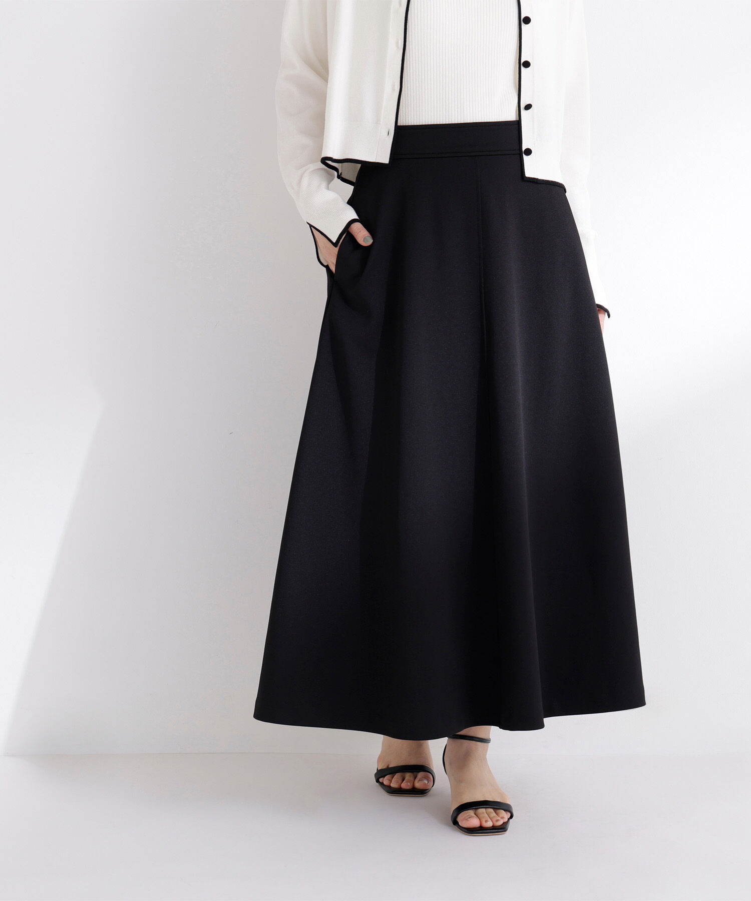 「ストレッチカルゼシリーズ フレアスカート」|スカート|