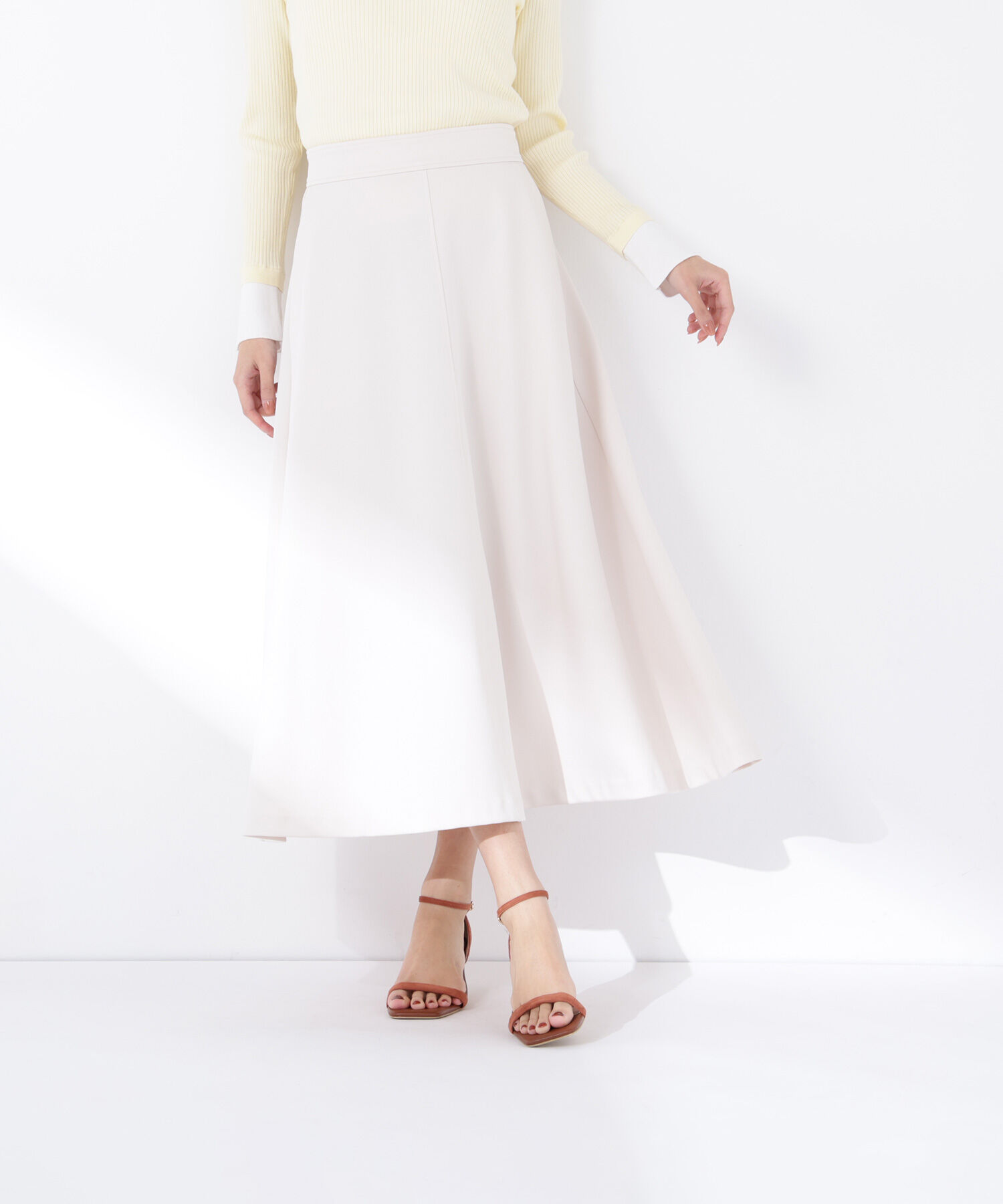  「ストレッチカルゼシリーズ フレアスカート」|スカート|