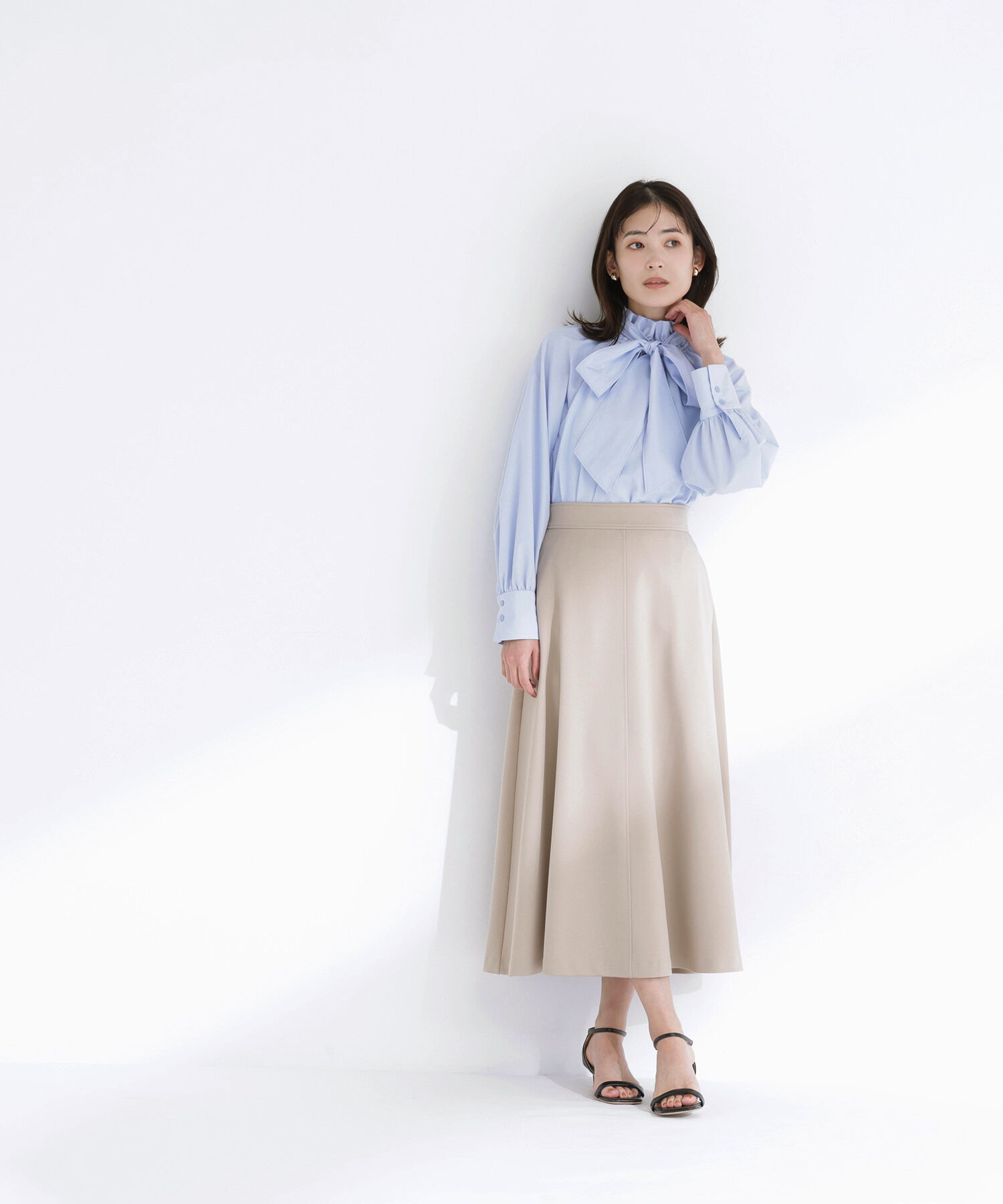  「ストレッチカルゼシリーズ フレアスカート」|スカート|