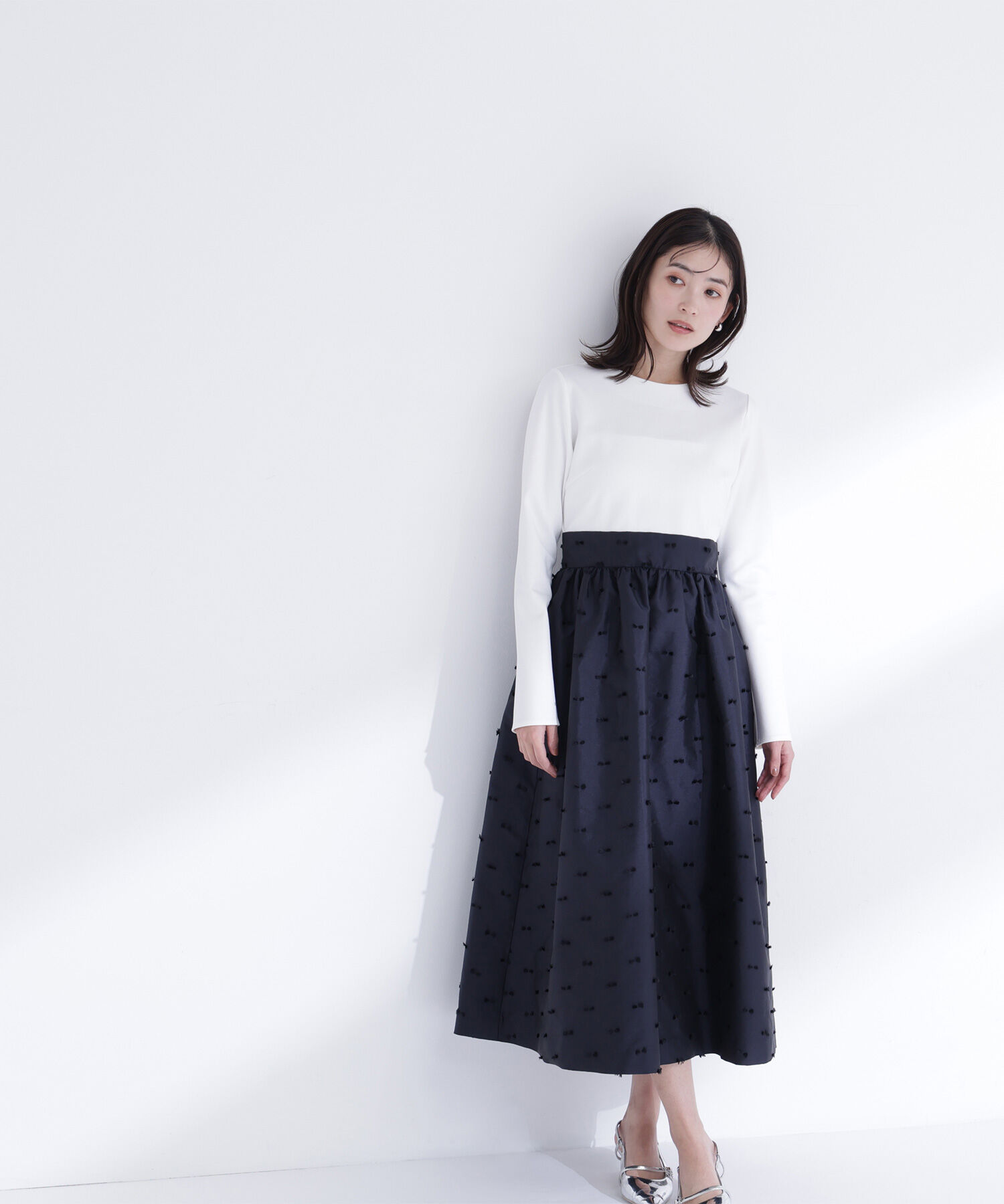  「リボンジャガードドッキングワンピース」|ワンピース|