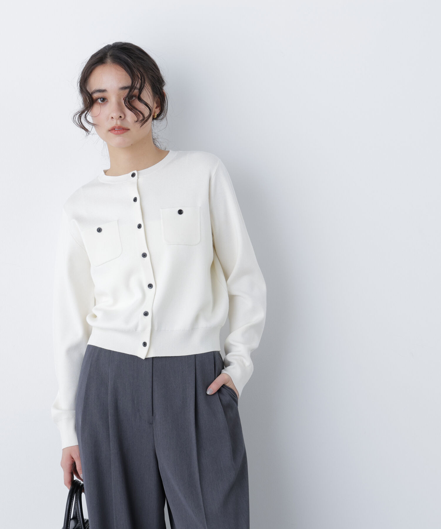  「〈N.〉ベーシックポケットカーデ」|ニット・セーター|