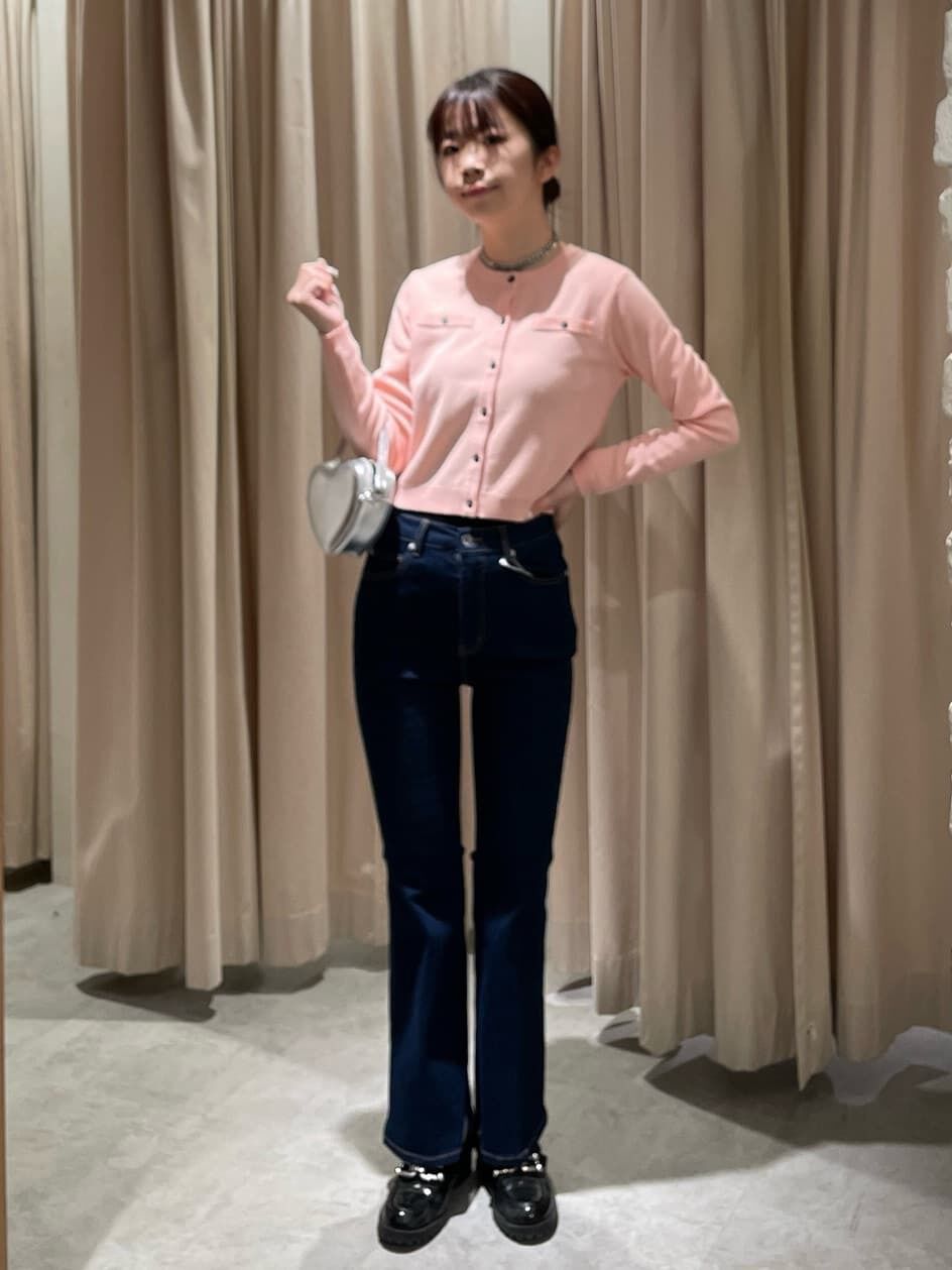  「[低身長サイズ/Sシリーズ]内スリットベルボトムデニムパンツ」|その他|