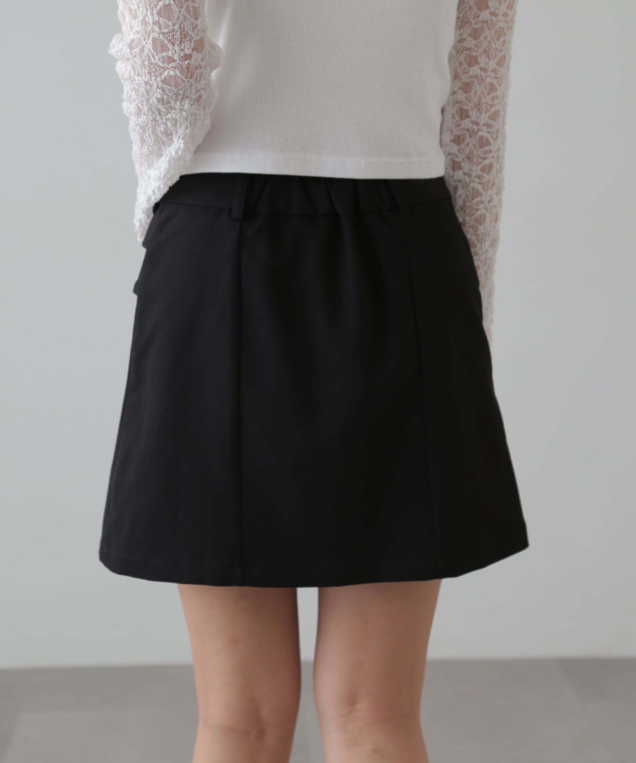  「シャツ巻き風ミニスカート」|スカート|