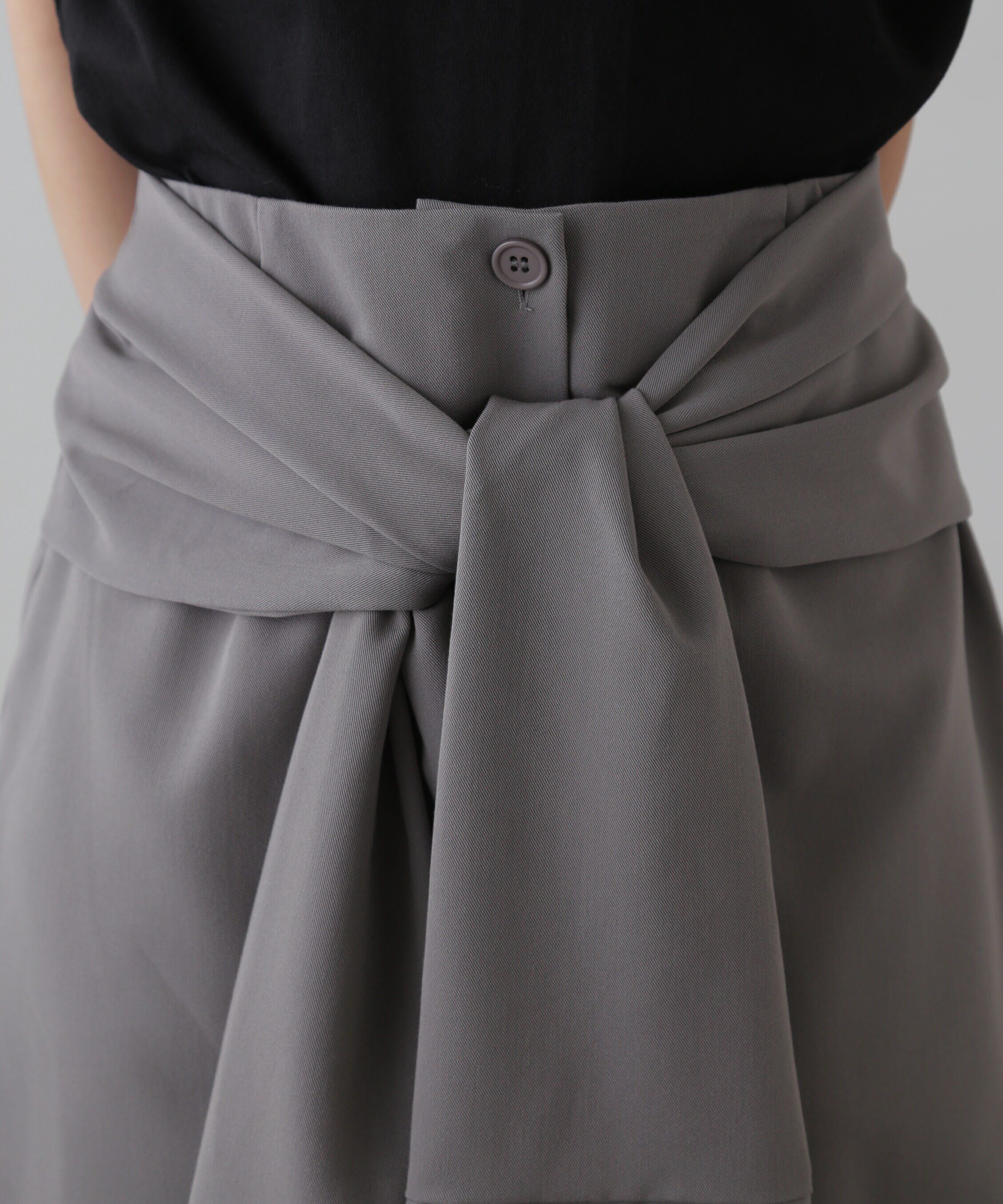  「シャツ巻き風ミニスカート」|スカート|