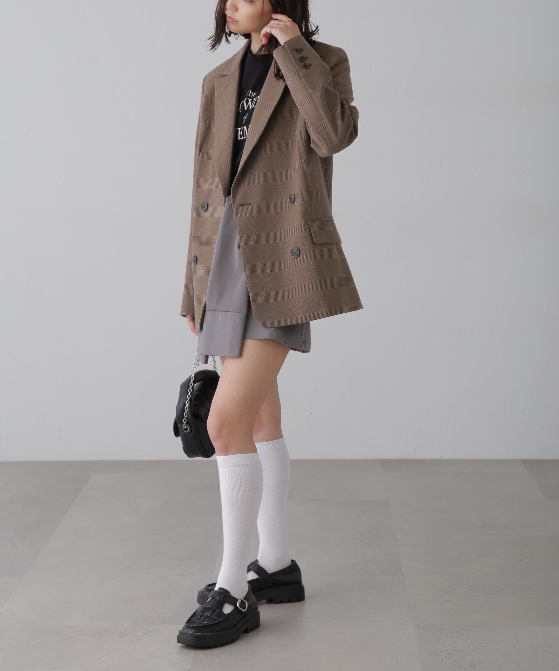  「シャツ巻き風ミニスカート」|スカート|