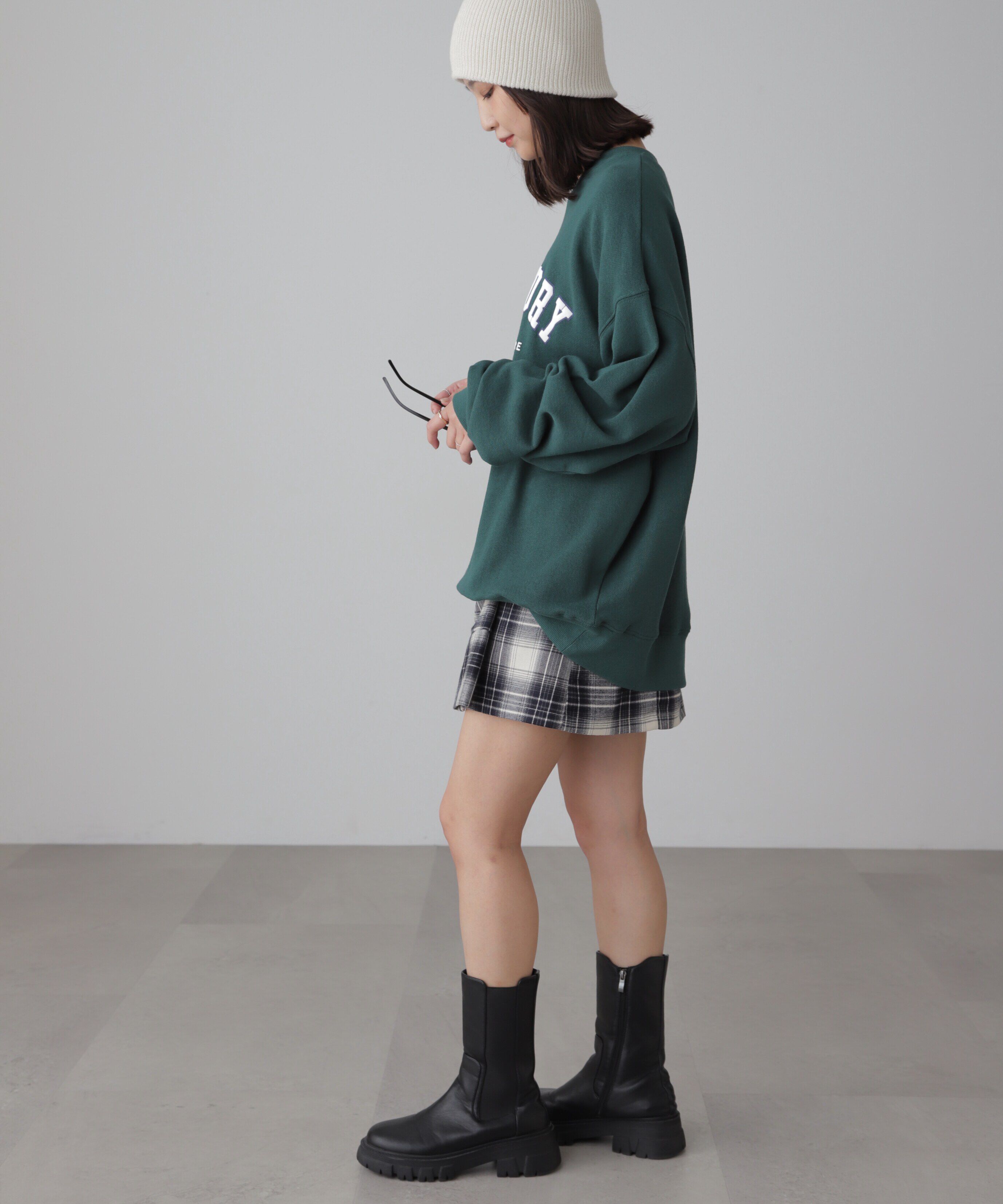  「シャツ巻き風ミニスカート」|スカート|