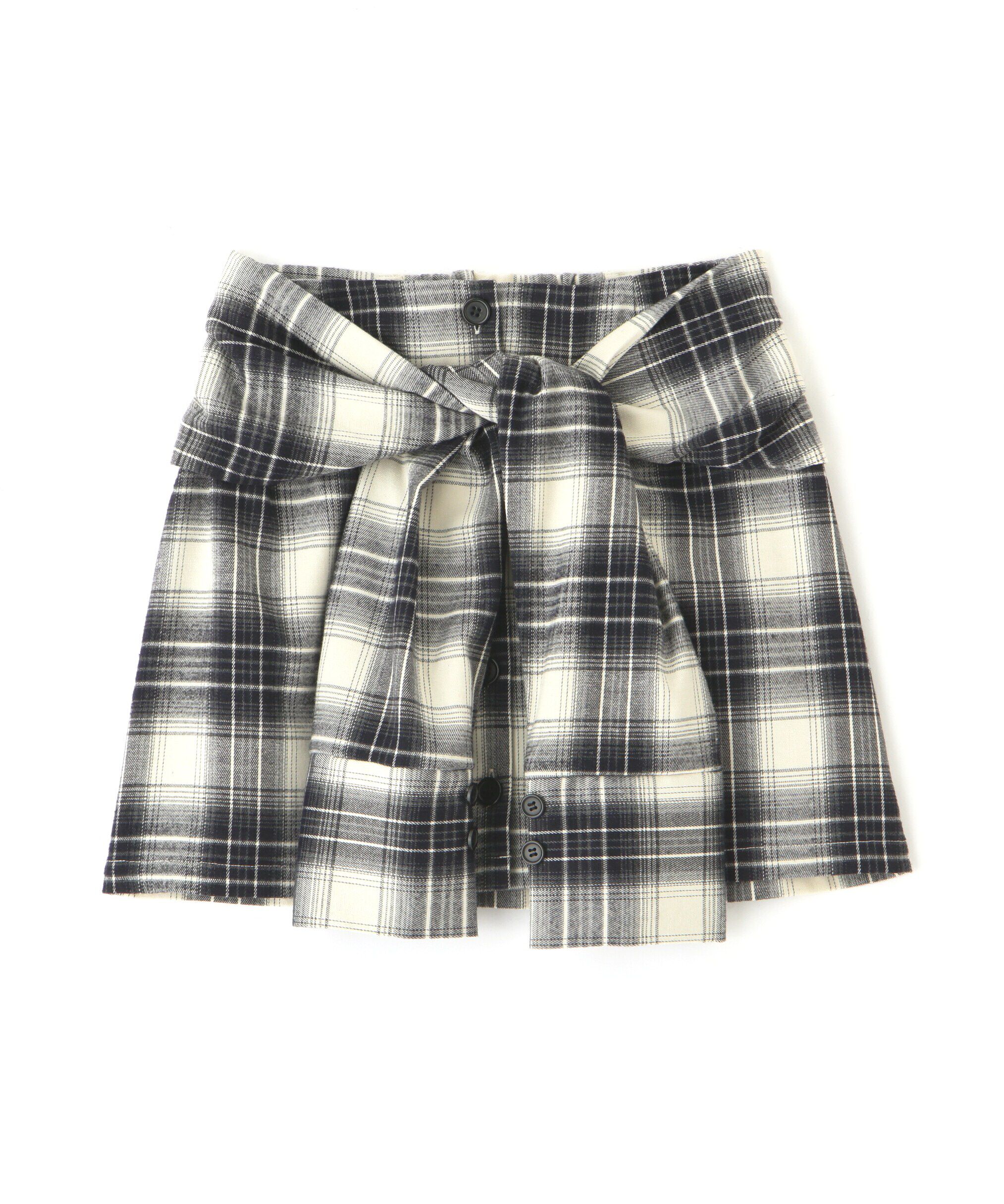  「シャツ巻き風ミニスカート」|スカート|